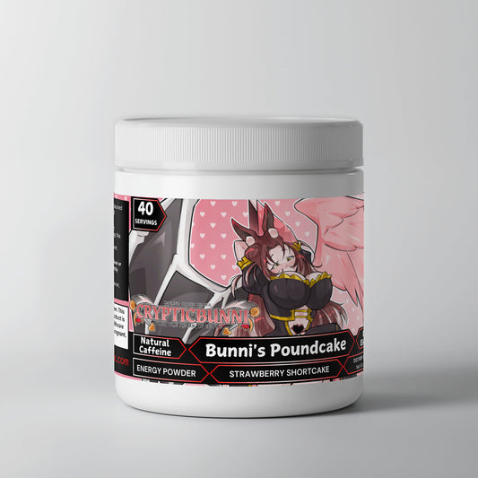 CrypticBunni - Bunni's Poundcake Energy Powder (Strawberry Shortcake)