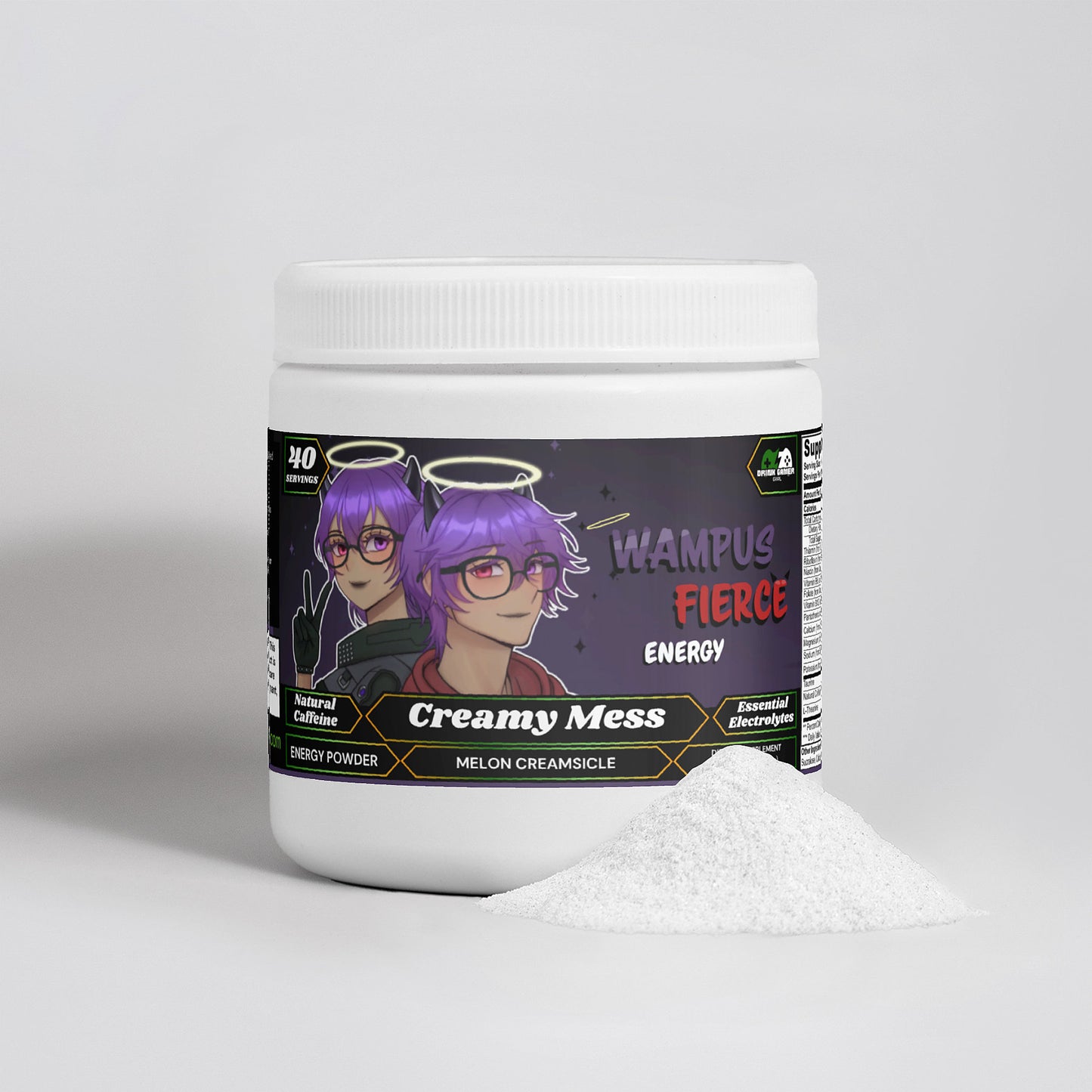Wampus Fierce - Creamy Mess Energy Powder (Melon Creamsicle)