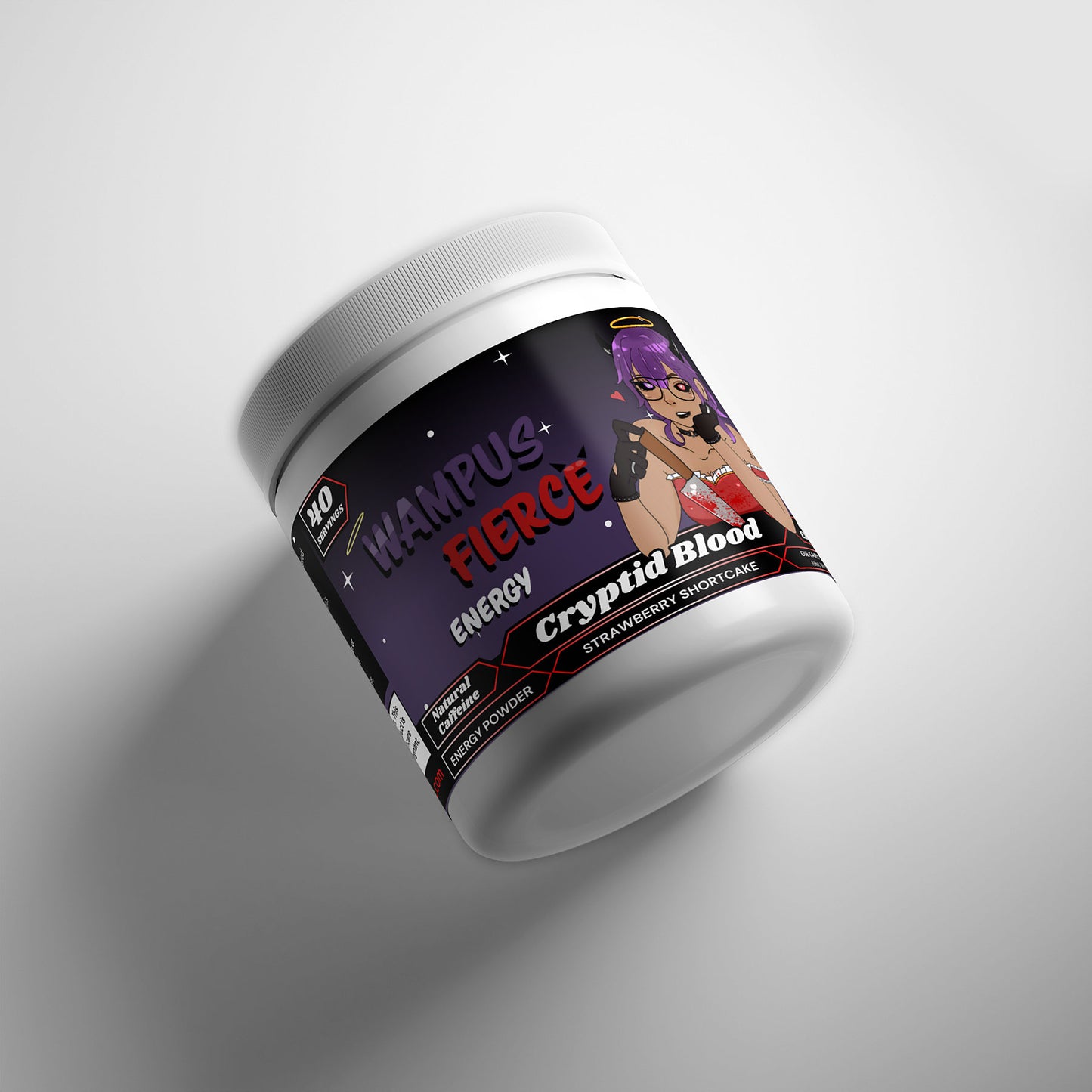 Wampus Fierce - Cryptid Blood Energy Powder (Strawberry Shortcake)