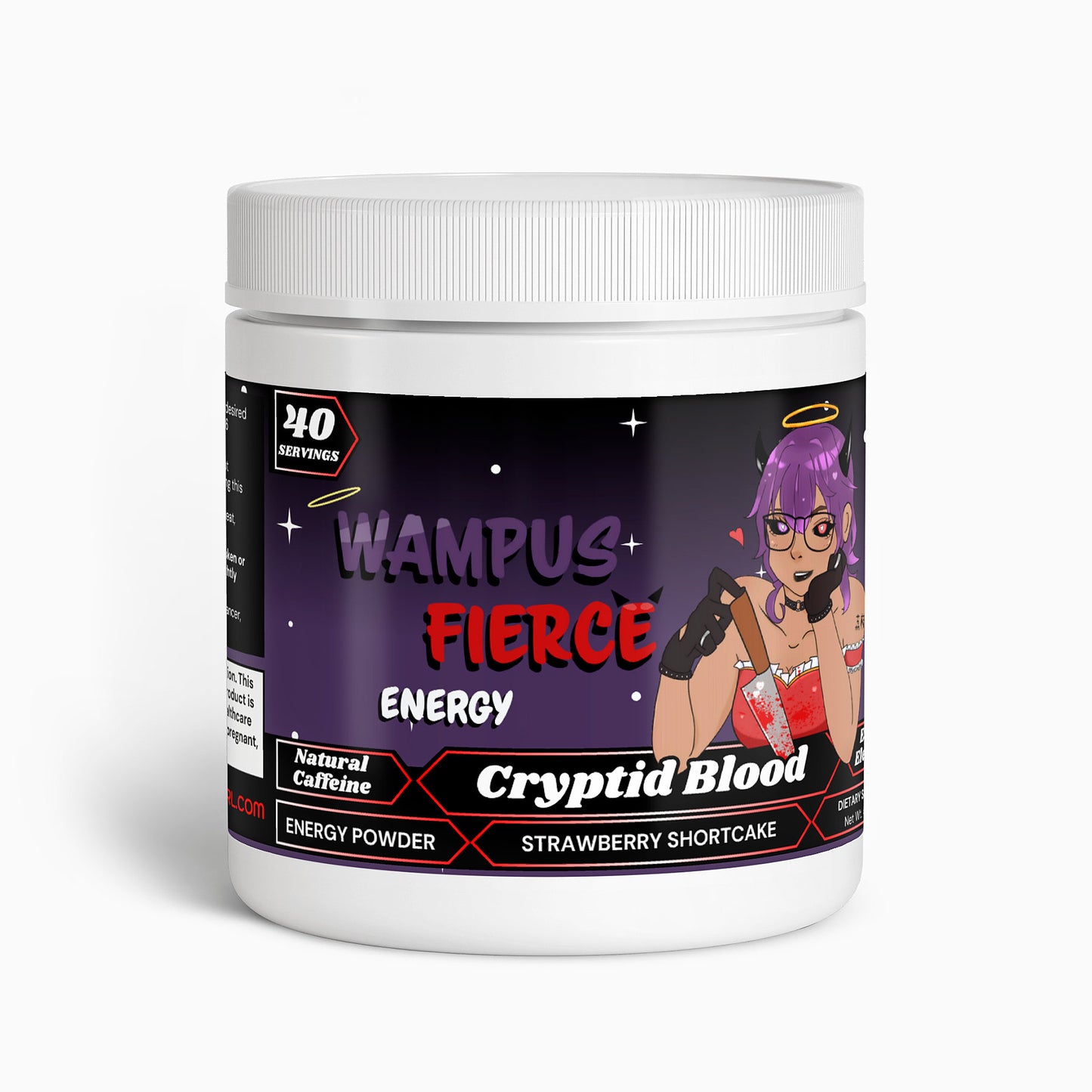 Wampus Fierce - Cryptid Blood Energy Powder (Strawberry Shortcake)