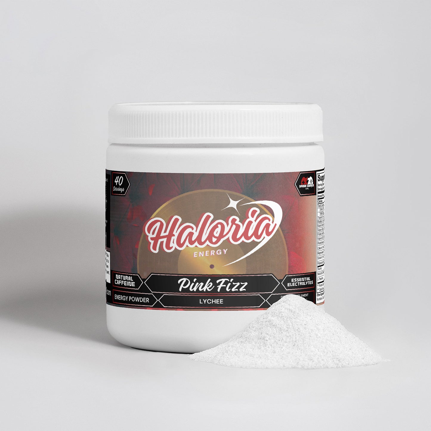 Haloria - Pink Fizz Energy Powder (Lychee Energy)