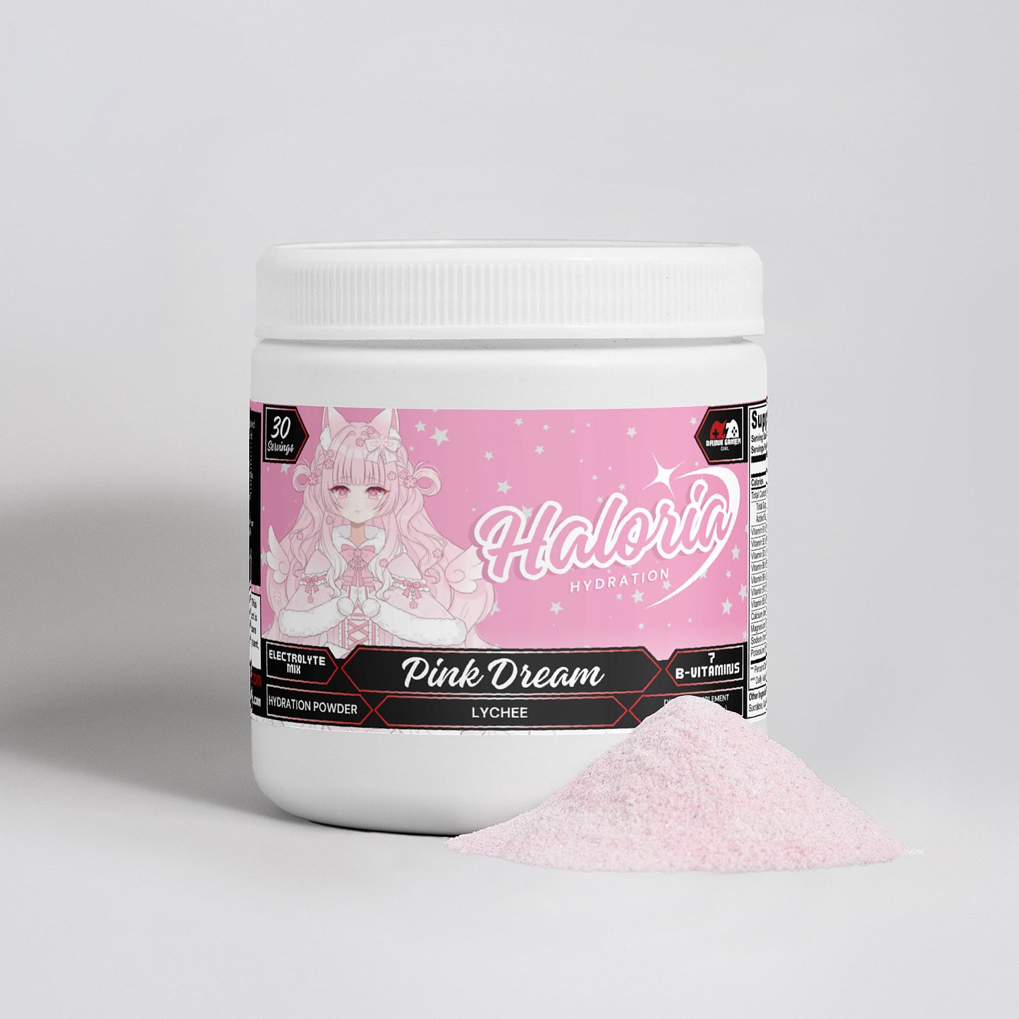 Haloria - Pink Dream Hydration Powder (Lychee)