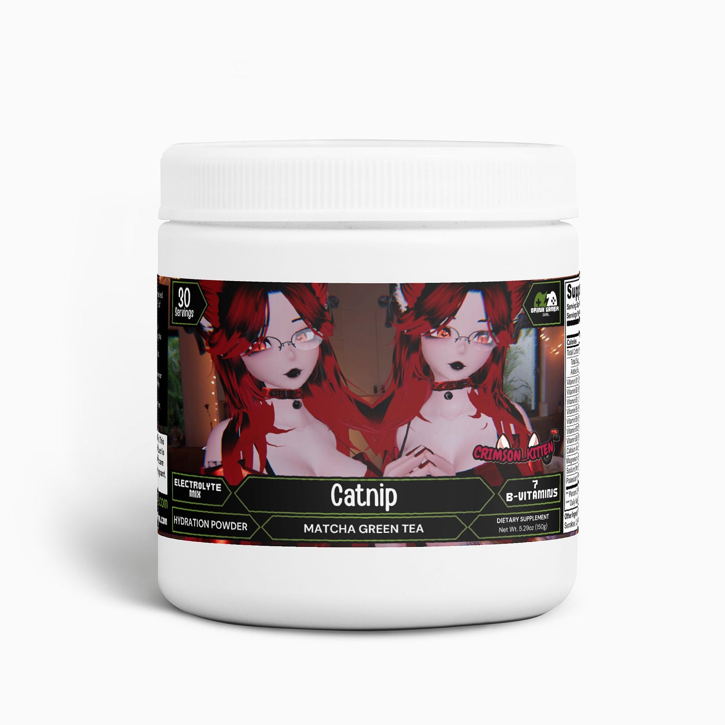 Crimson Kitten - Catnip Hydration Powder (Matcha Green Tea)
