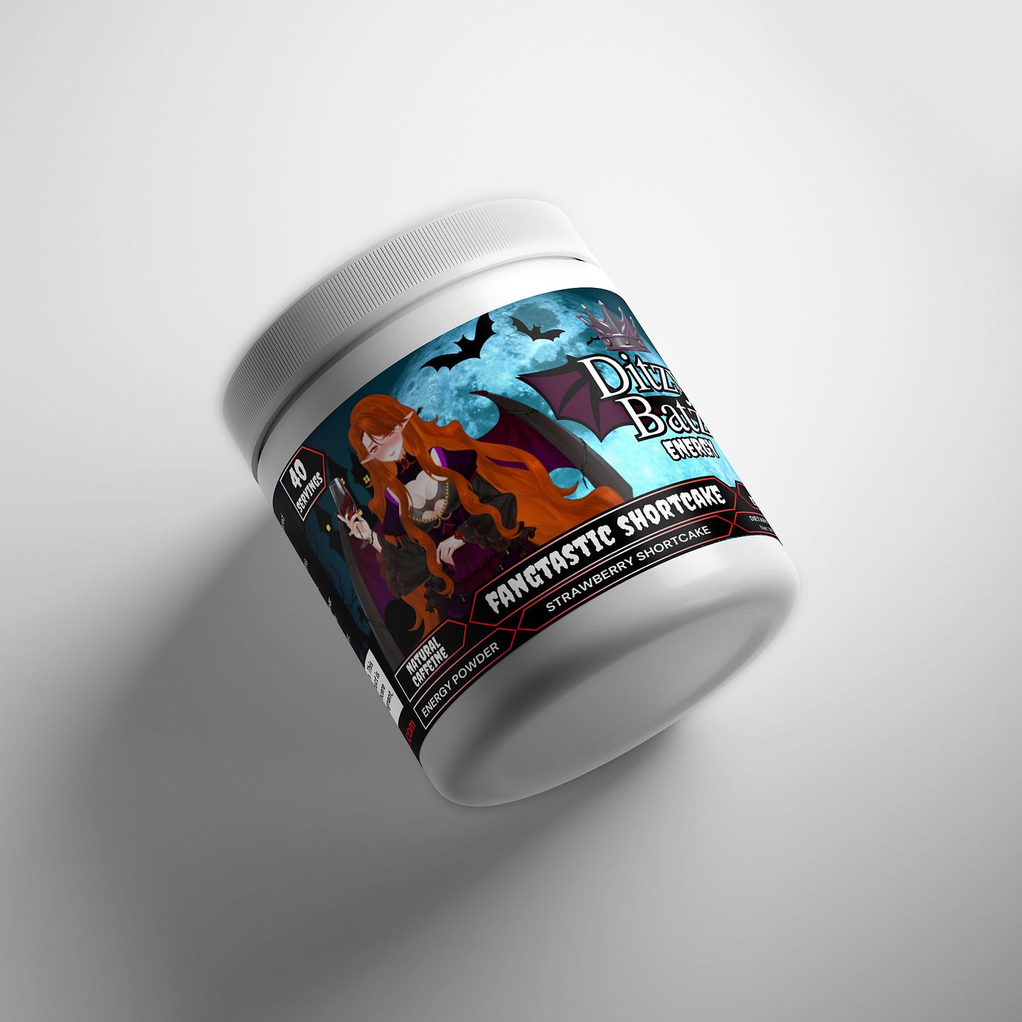 Ditzybatz - Fangtastic Shortcake Energy Powder (Strawberry Shortcake)