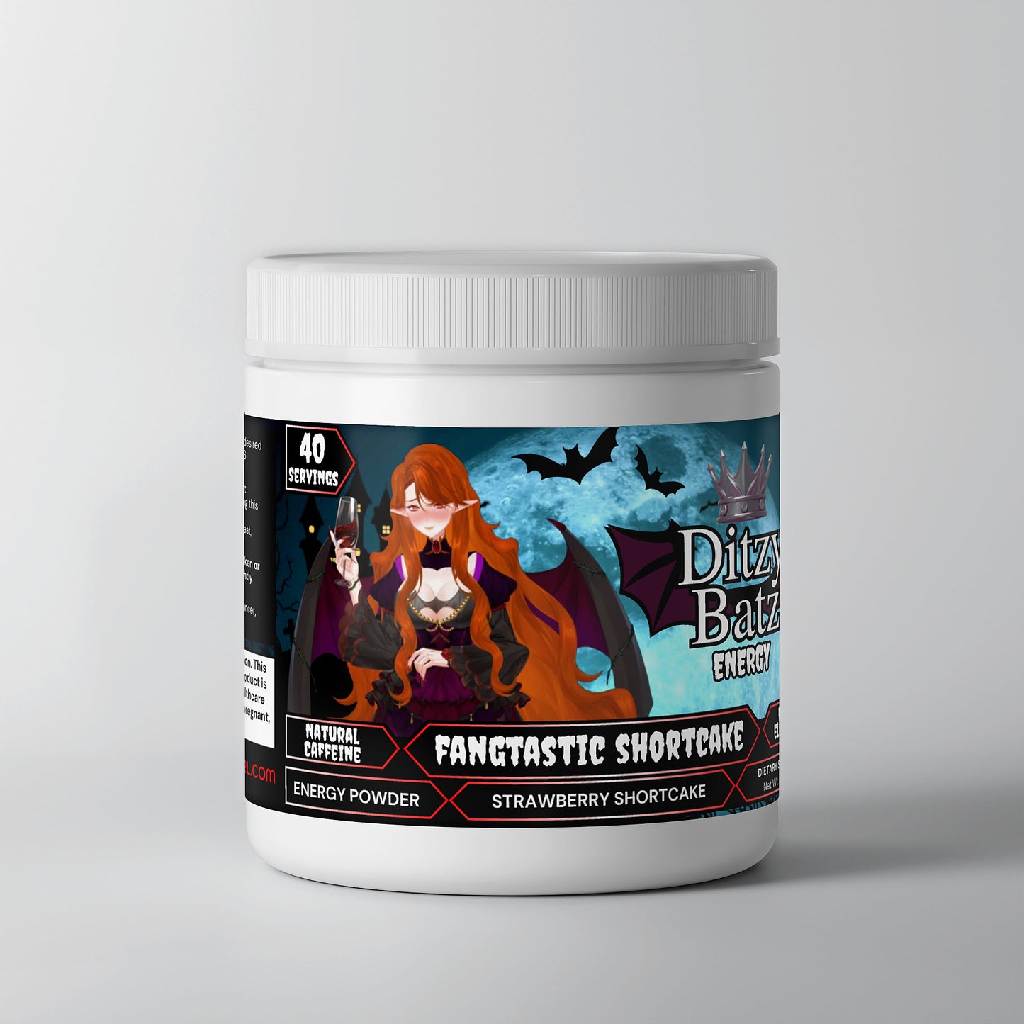 Ditzybatz - Fangtastic Shortcake Energy Powder (Strawberry Shortcake)