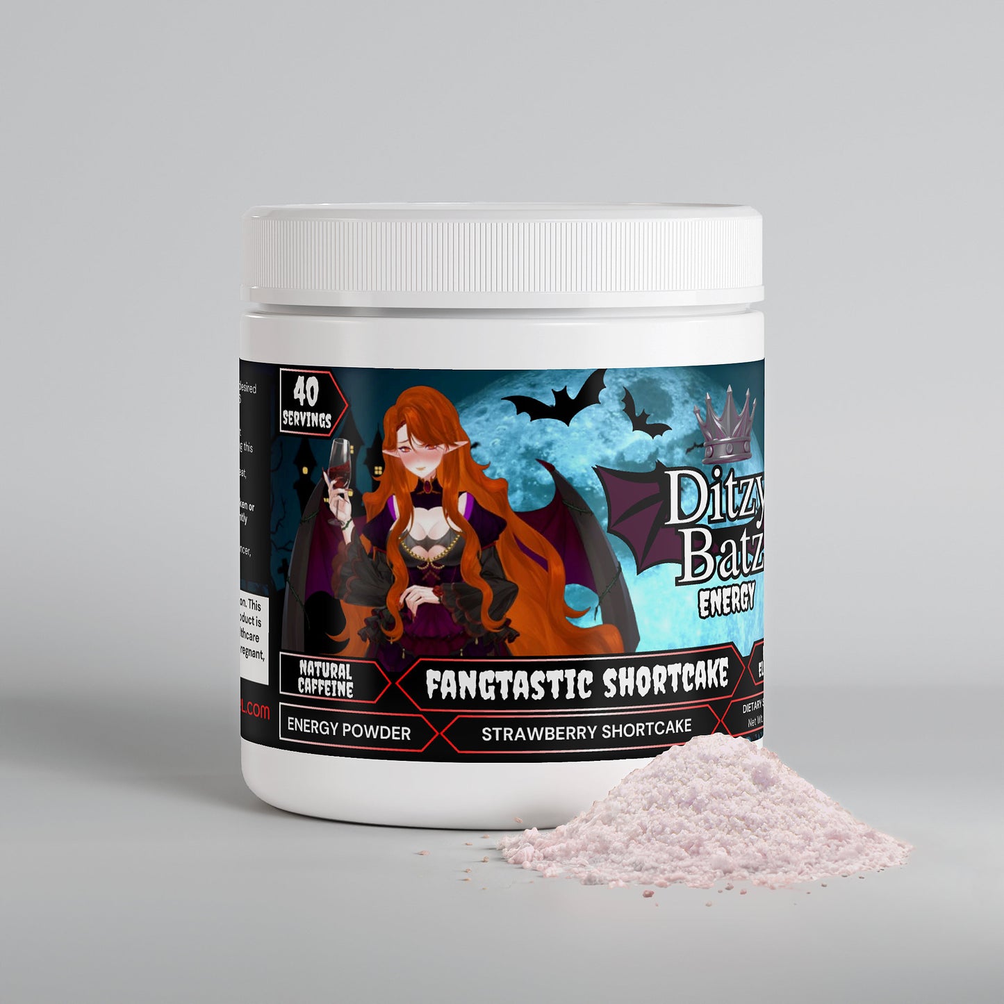 Ditzybatz - Fangtastic Shortcake Energy Powder (Strawberry Shortcake)