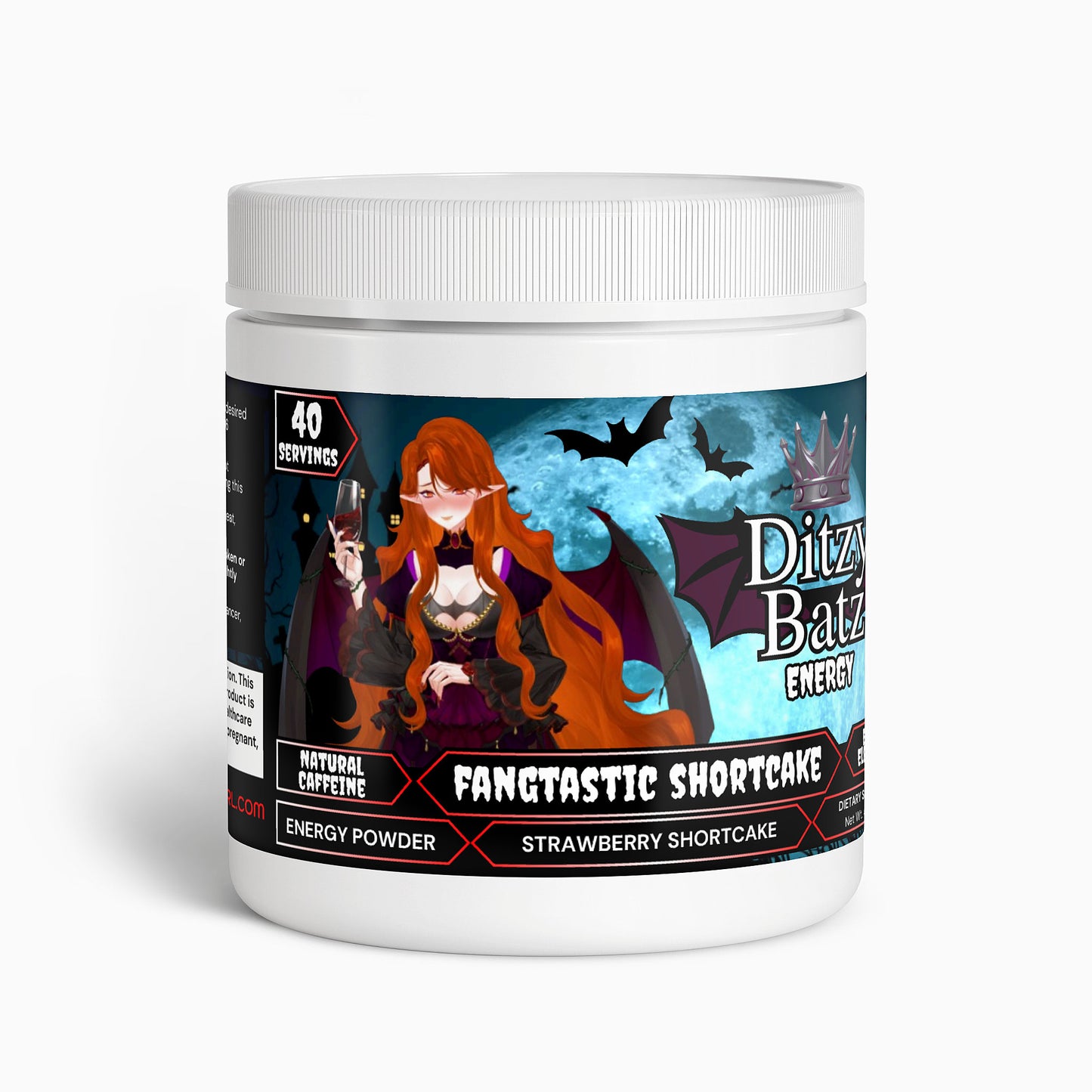 Ditzybatz - Fangtastic Shortcake Energy Powder (Strawberry Shortcake)