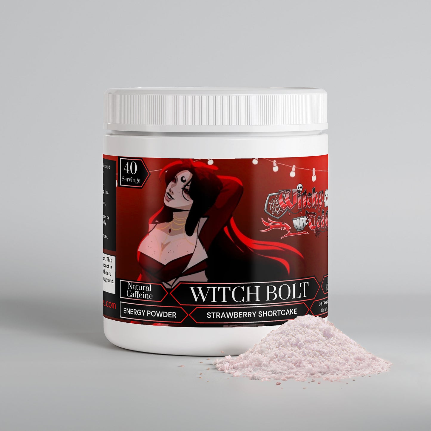 Witchy Tea Cup - Witch Bolt Energy Powder (Strawberry Shortcake)