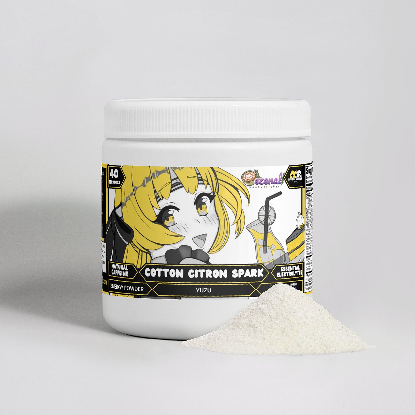 Ezenal Darcen - Cotton Citron Spark Energy Powder (Yuzu Flavor)
