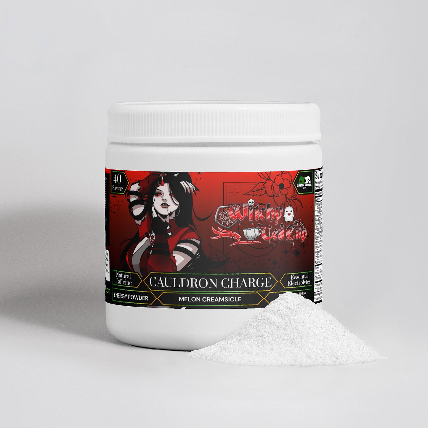 Witchy Tea Cup - Cauldron Charge Energy Powder (Melon Creamsicle)