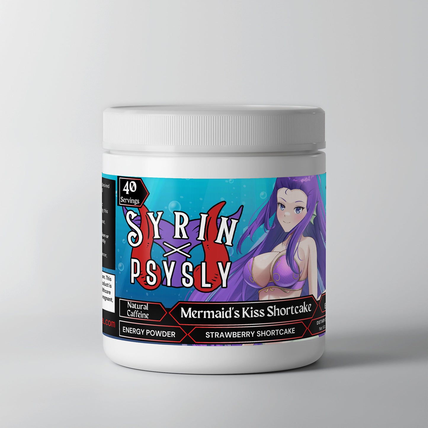Syrin & PsySly - Mermaid's Kiss Shortcake Energy Powder (Strawberry Shortcake)