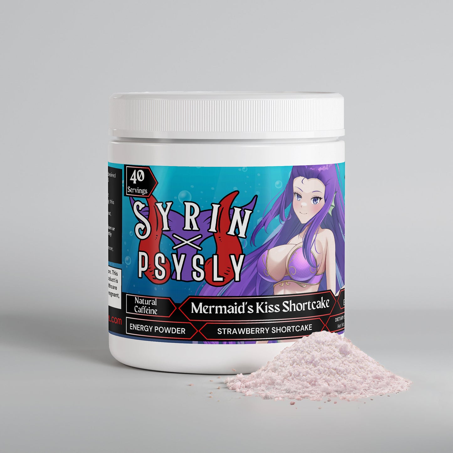 Syrin & PsySly - Mermaid's Kiss Shortcake Energy Powder (Strawberry Shortcake)
