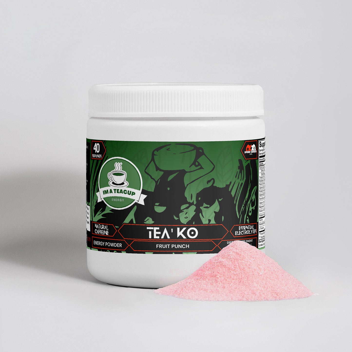 Im a Teacup - Tea' KO Energy Powder (Fruit Punch)