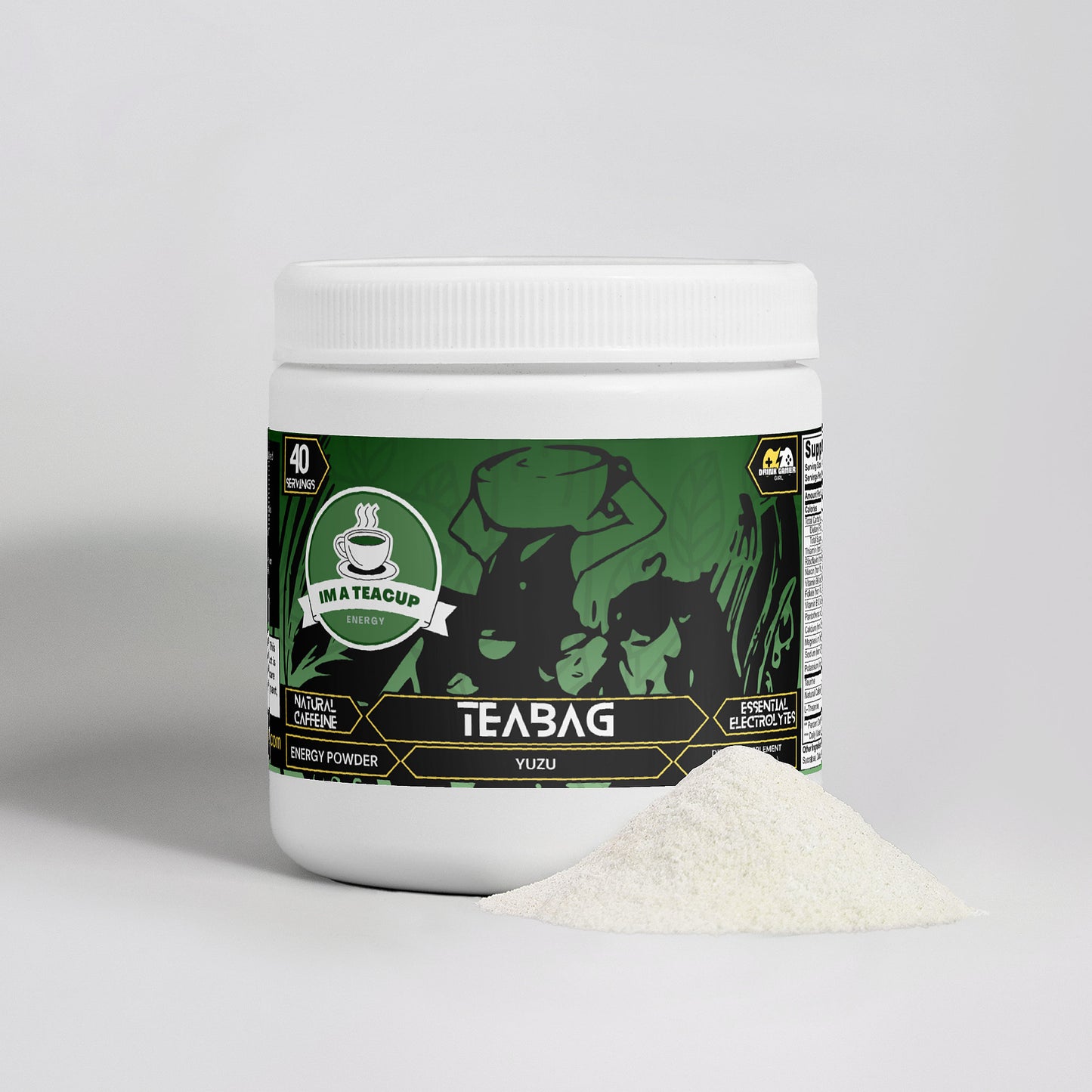 Im a Teacup - Teabag Energy Powder (Yuzu Flavor)