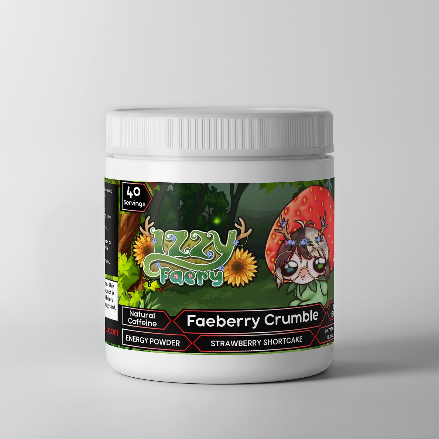 Izzy Faery - Faeberry Crumble Energy Powder (Strawberry Shortcake)