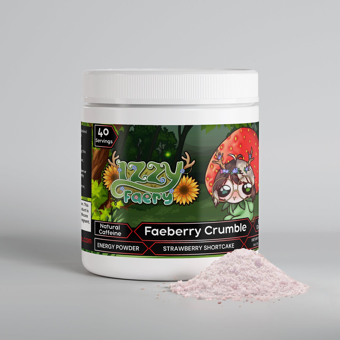 Izzy Faery - Faeberry Crumble Energy Powder (Strawberry Shortcake)
