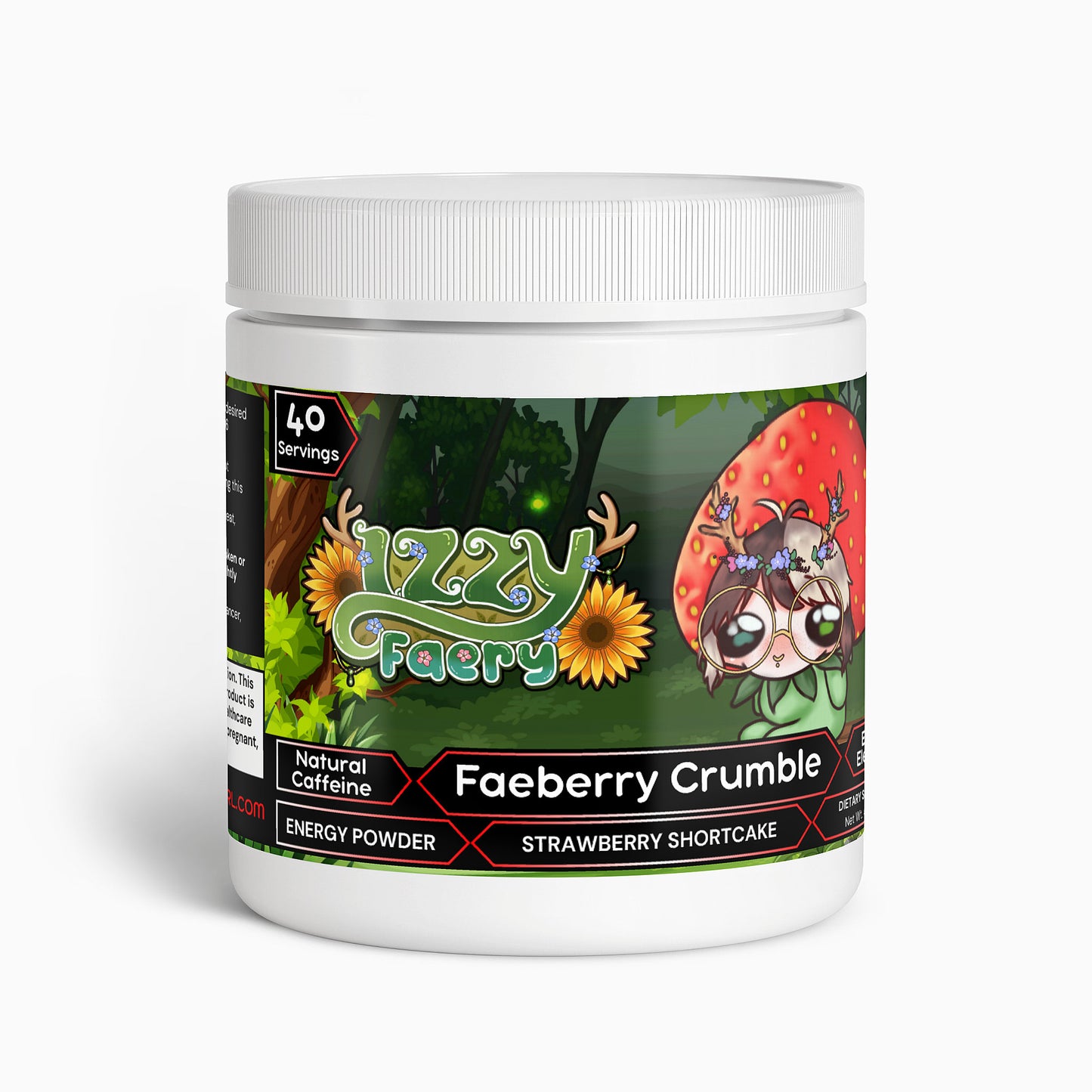 Izzy Faery - Faeberry Crumble Energy Powder (Strawberry Shortcake)