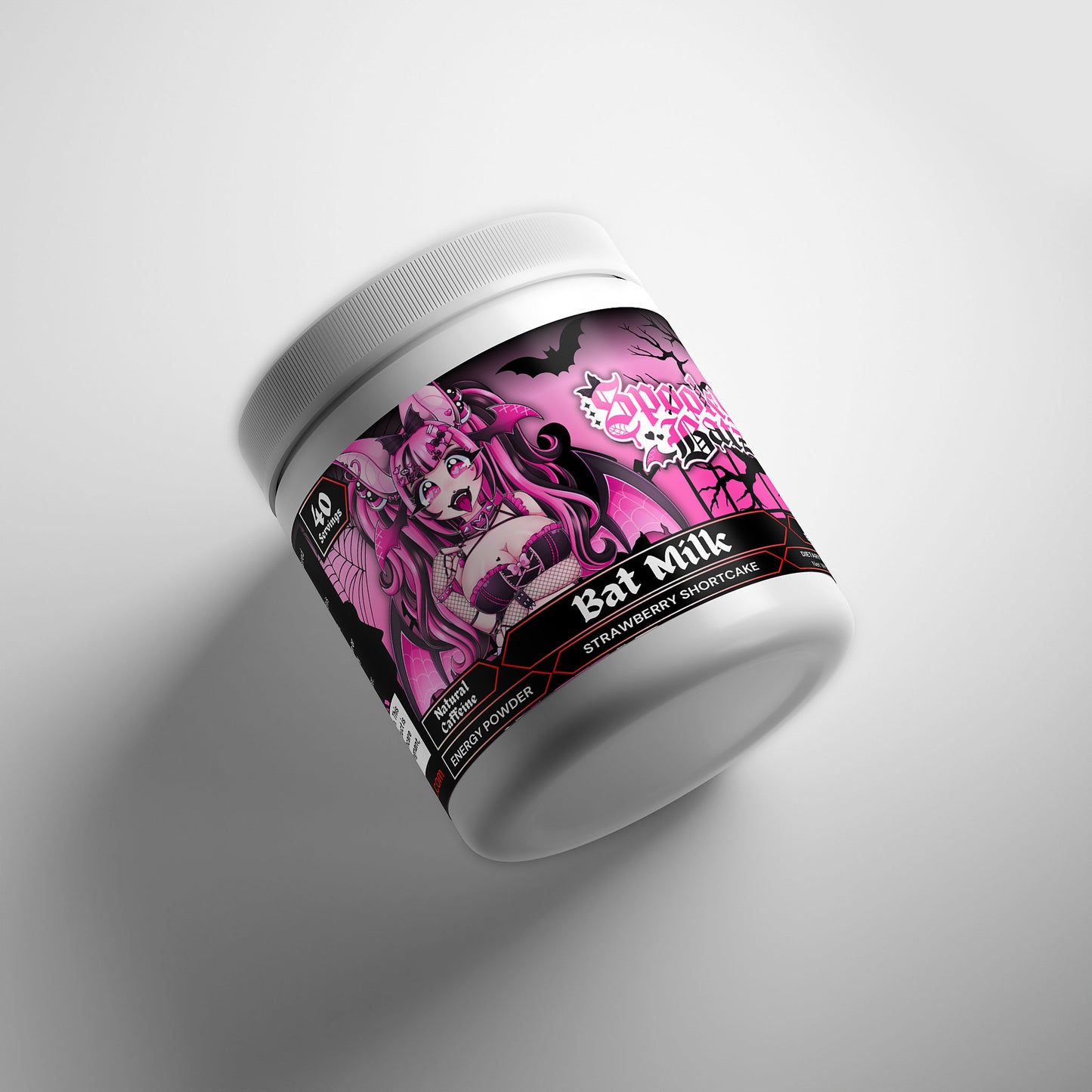 Spooky Batzy - Bat Milk Energy Powder (Strawberry Shortcake)