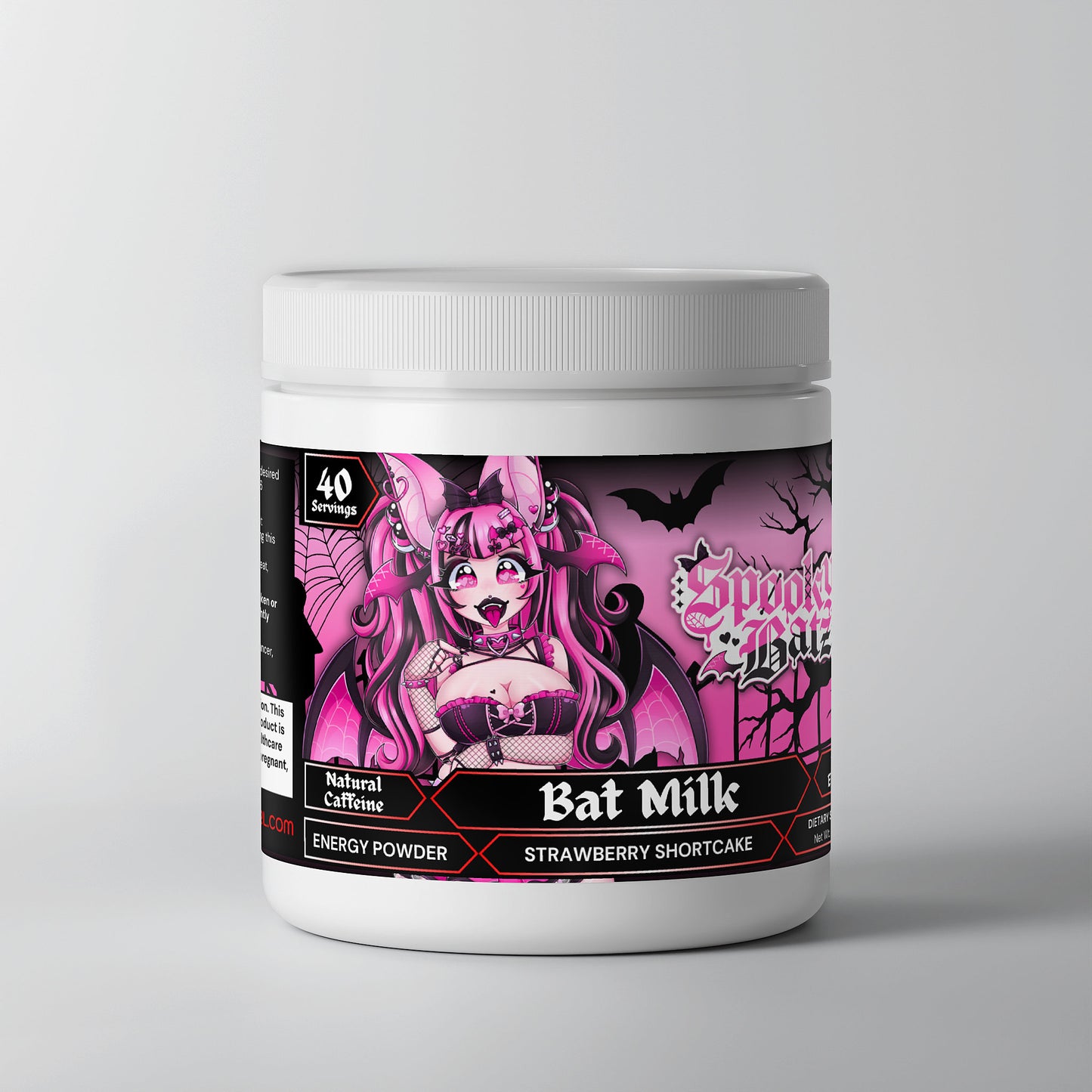 Spooky Batzy - Bat Milk Energy Powder (Strawberry Shortcake)