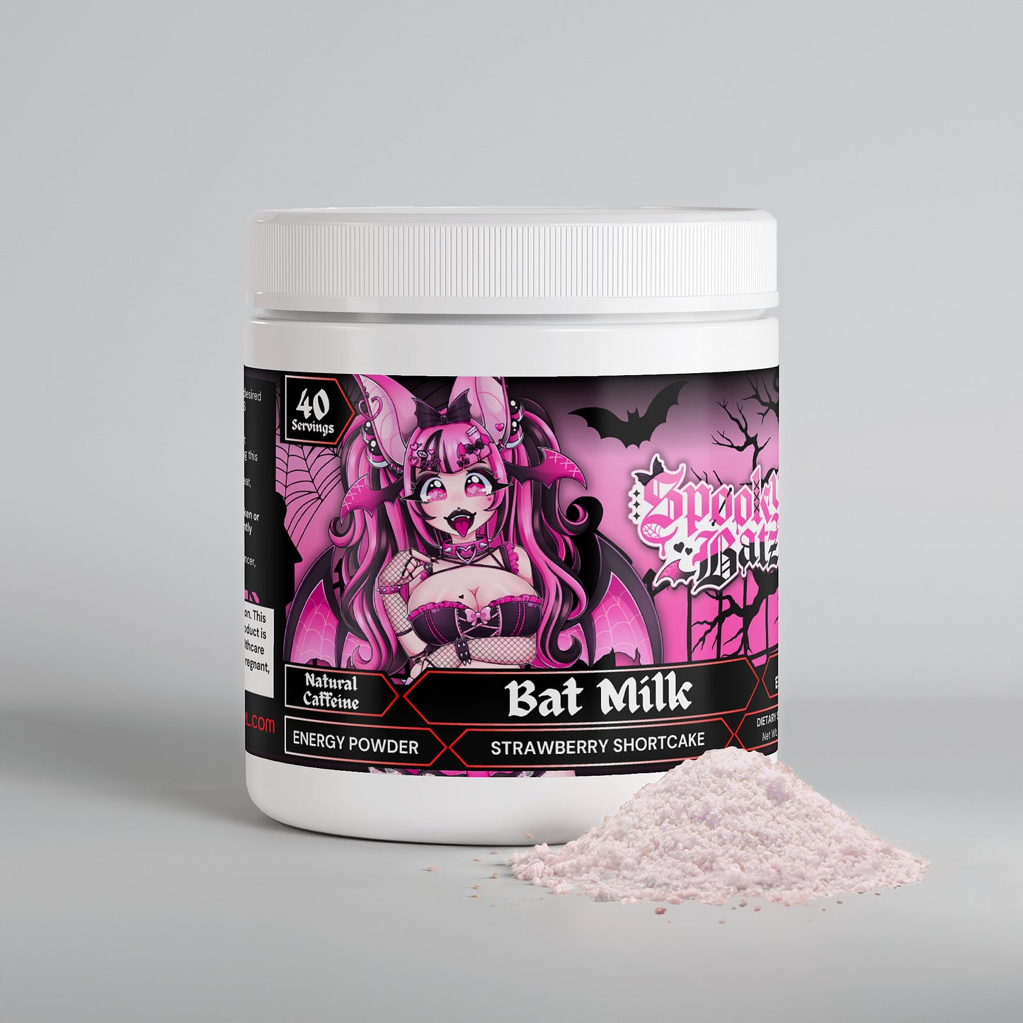 Spooky Batzy - Bat Milk Energy Powder (Strawberry Shortcake)
