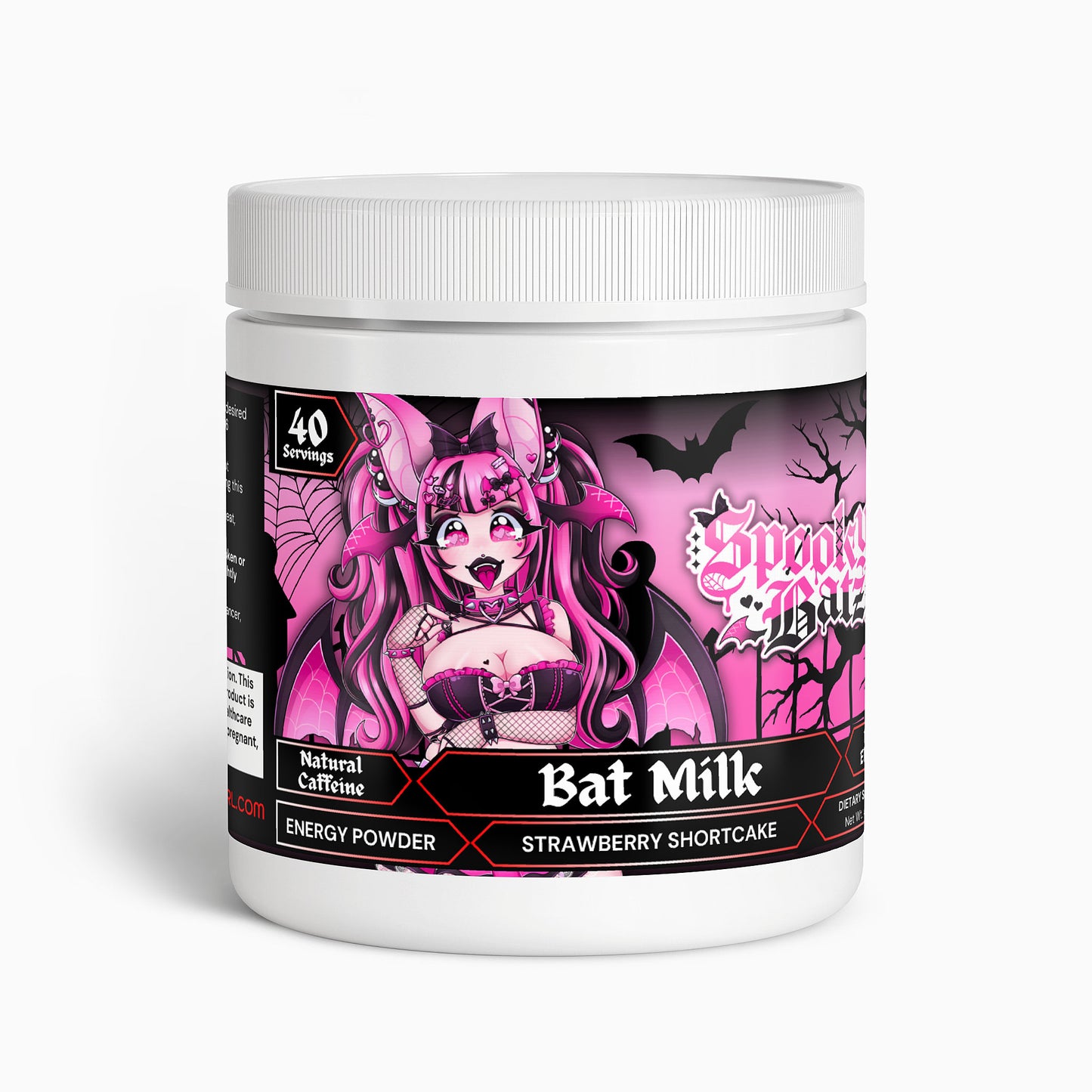 Spooky Batzy - Bat Milk Energy Powder (Strawberry Shortcake)