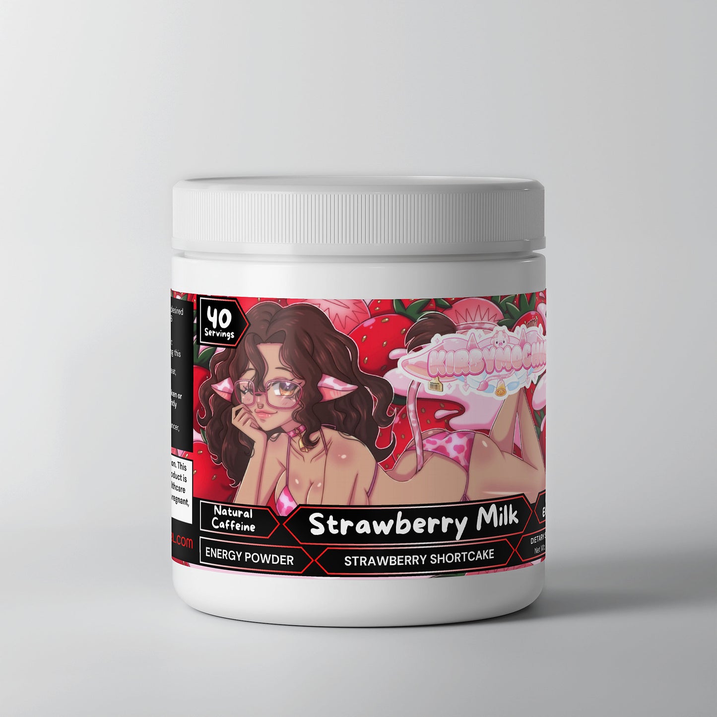 Kirbymochii - Strawberry Milk Energy Powder (Strawberry Shortcake)