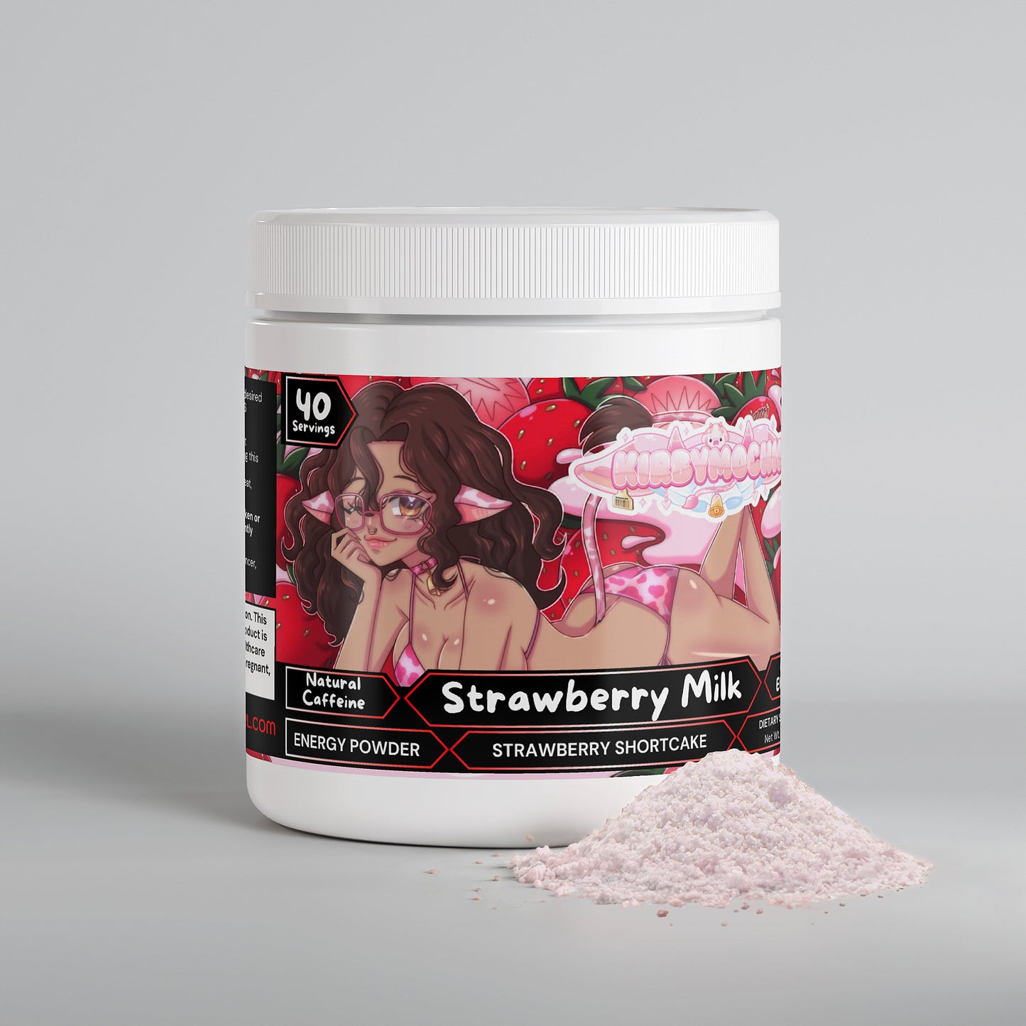 Kirbymochii - Strawberry Milk Energy Powder (Strawberry Shortcake)