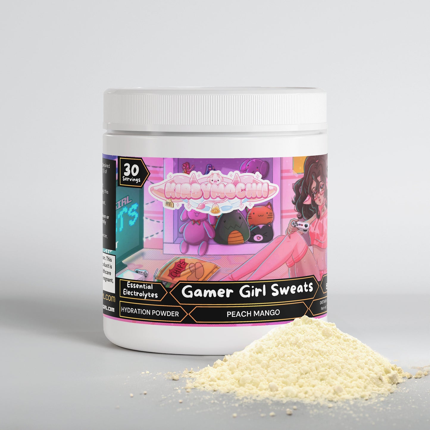 Kirbymochii - Gamer Girl Sweats Hydration Powder (Peach Mango)