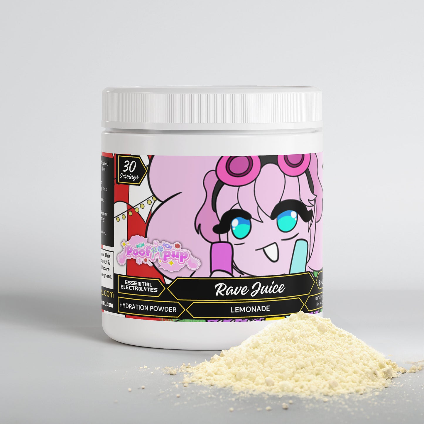 PoofiiPup - Rave Juice Hydration Powder (Lemonade)