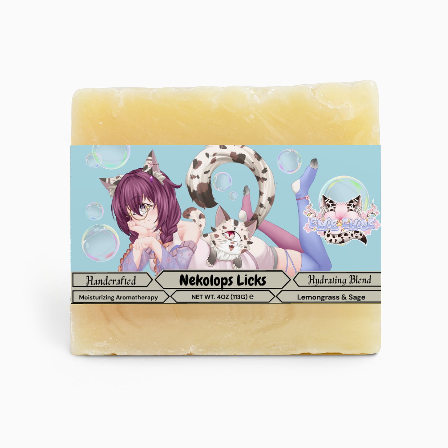 Emie Chise Kitty - Nekolops Licks Lemongrass & Sage Soap