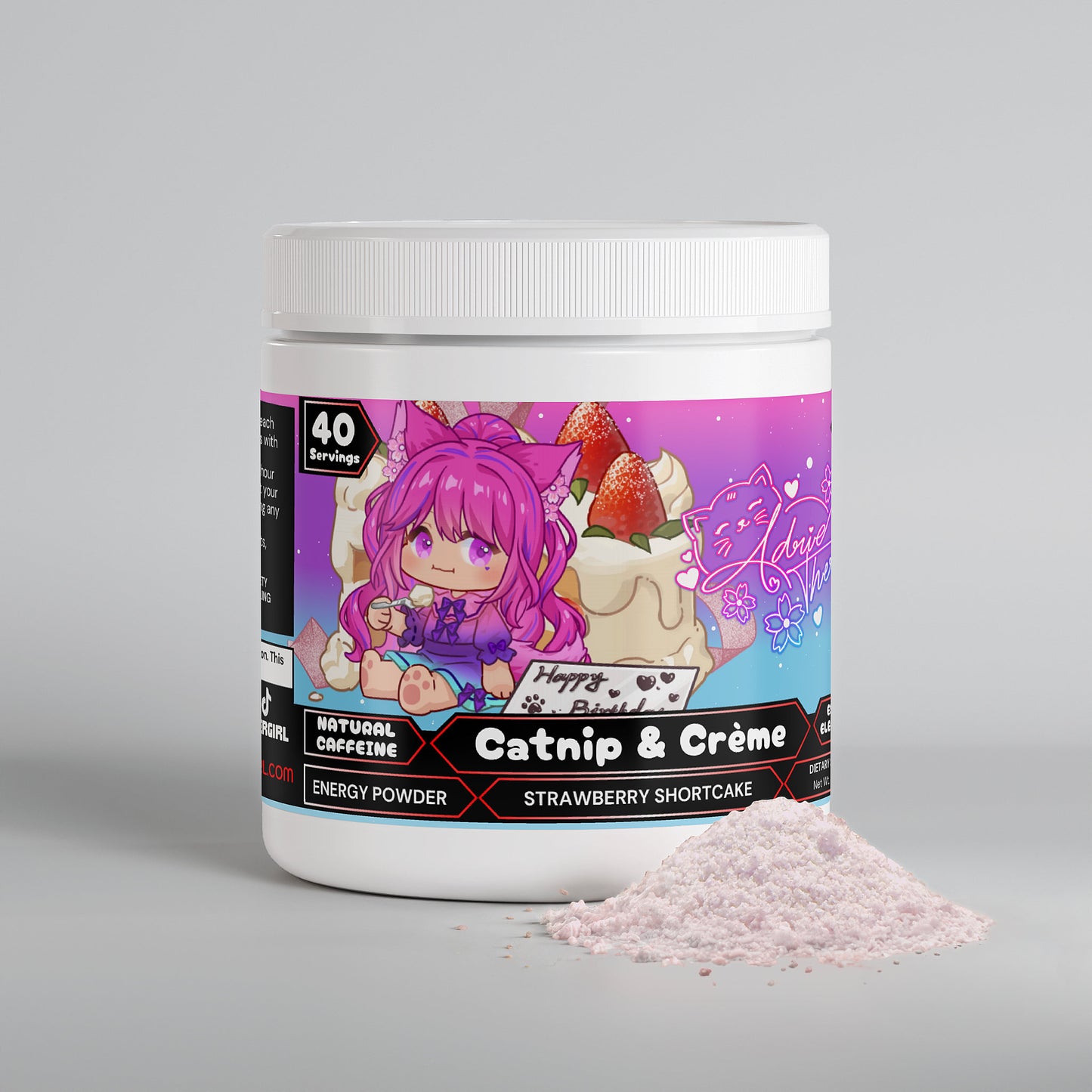 Adrie Therin - Catnip & Creme Energy Powder (Strawberry Shortcake)