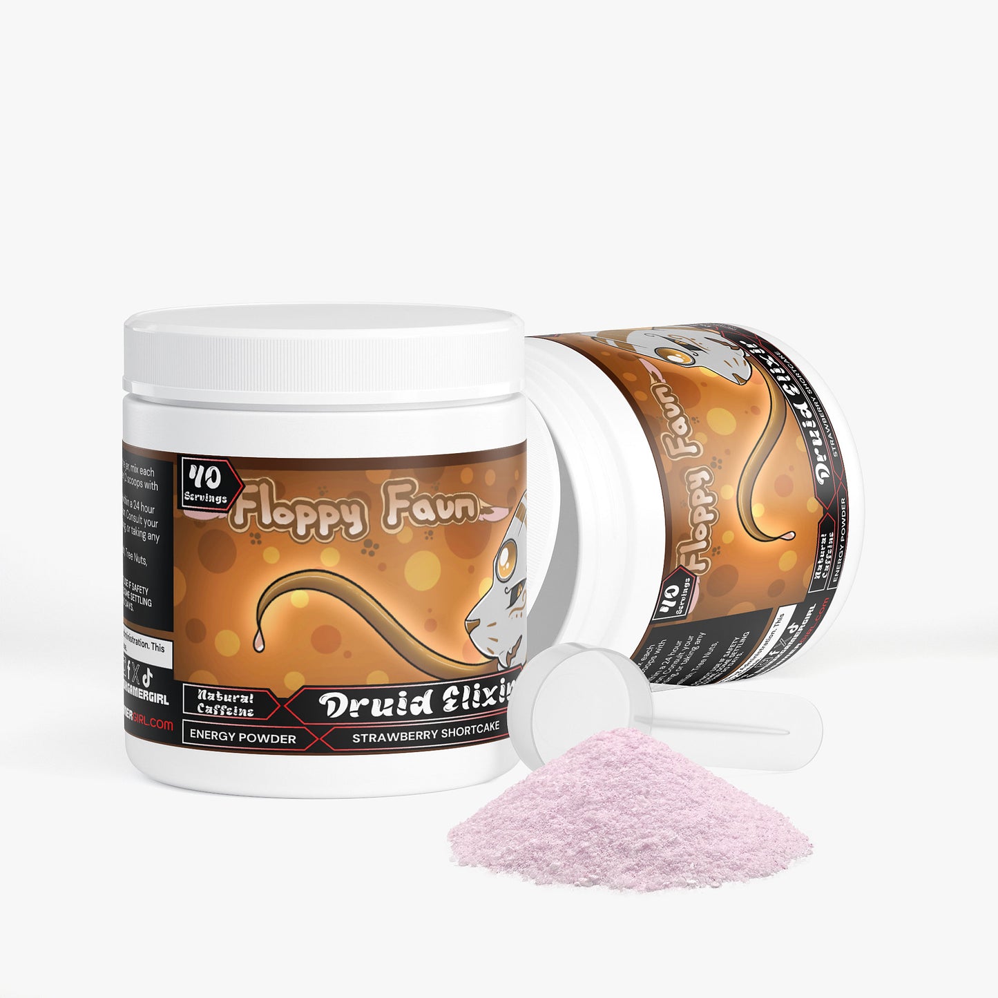 Floppy Faun - Druid Elixir Energy Powder (Strawberry Shortcake)