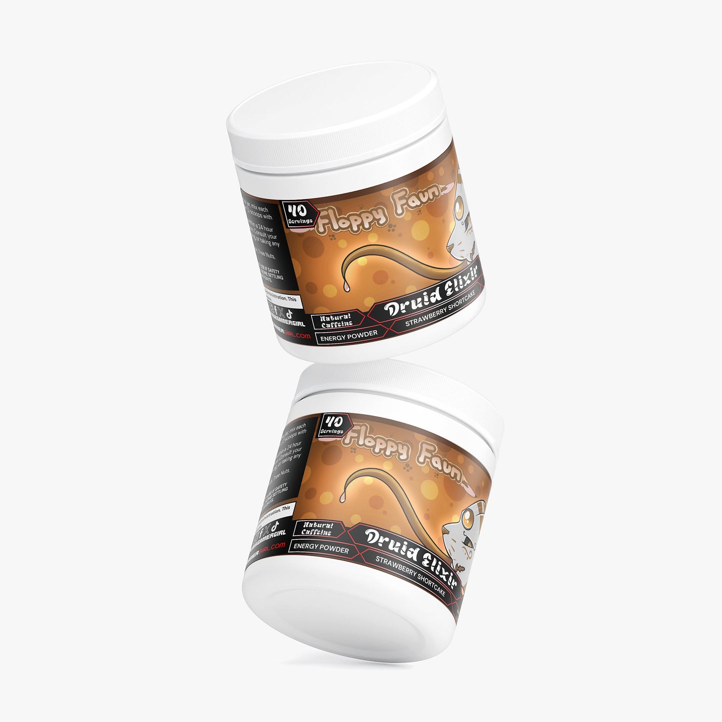 Floppy Faun - Druid Elixir Energy Powder (Strawberry Shortcake)