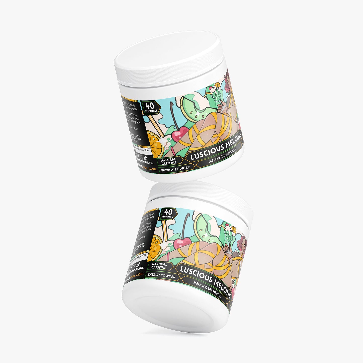 Asterisks - Luscious Melons Energy Powder (Melon Creamsicle)