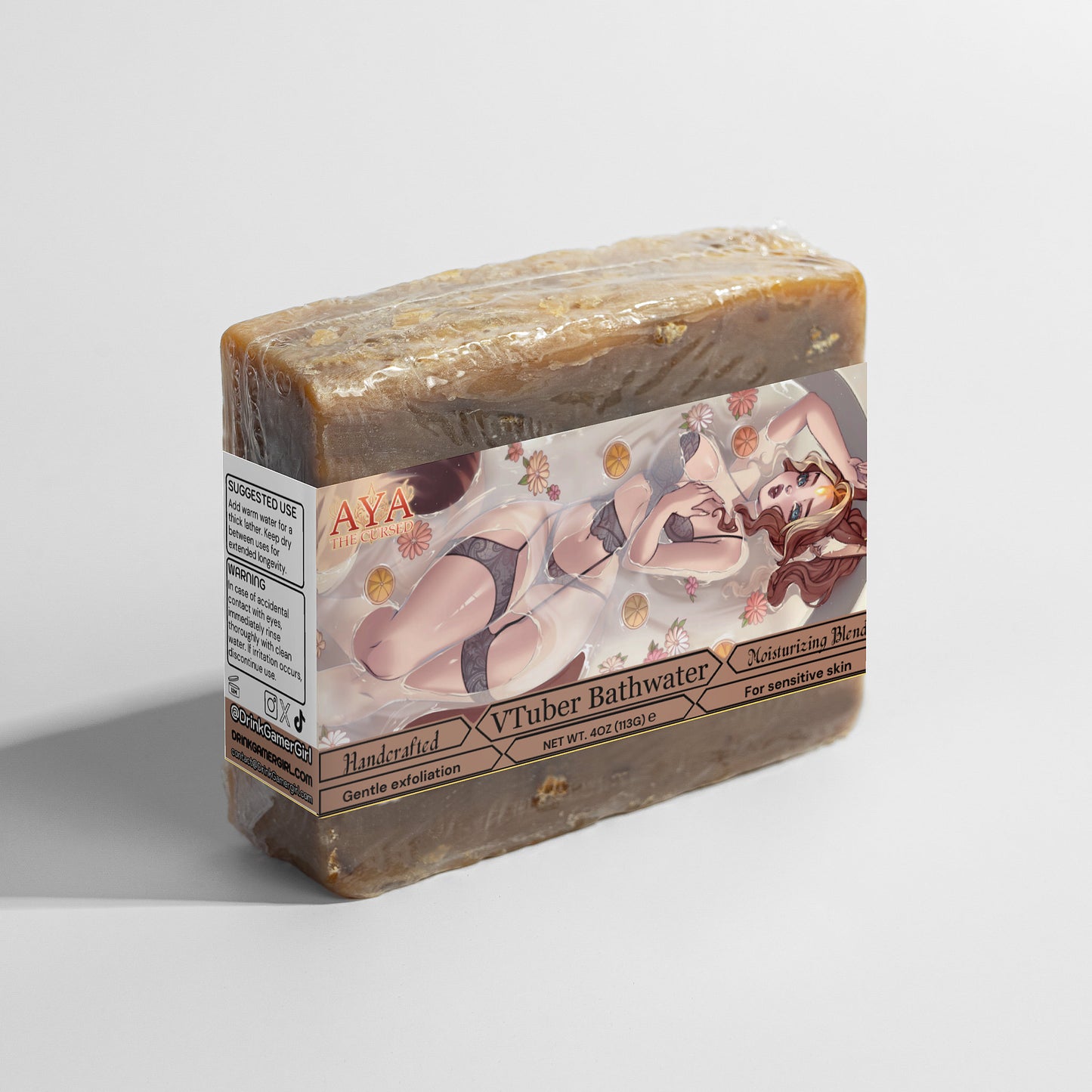 The Cursed Aya - VTuber Bathwater Oat Milk Honey Soap
