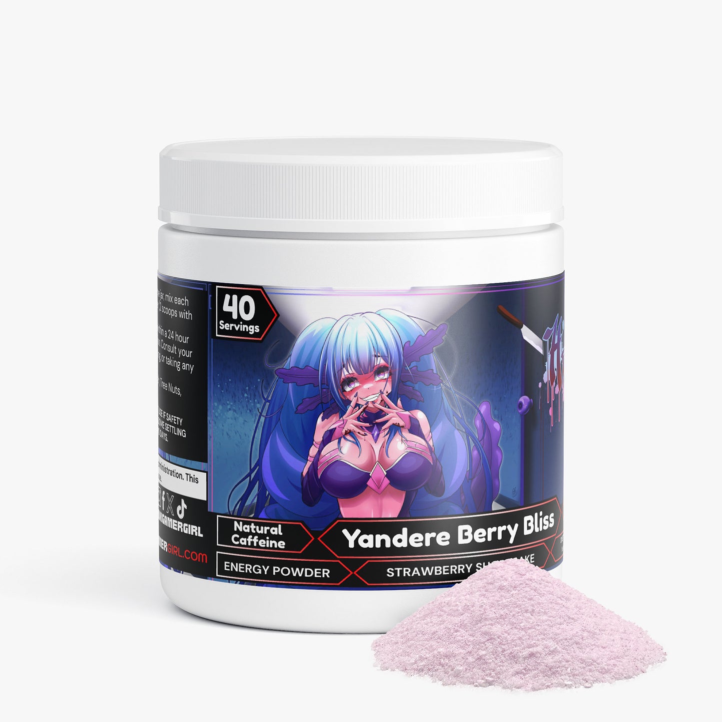Hazy VT - Yandere Berry Bliss Energy Powder (Strawberry Shortcake)