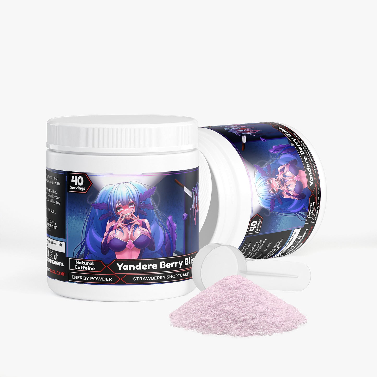 Hazy VT - Yandere Berry Bliss Energy Powder (Strawberry Shortcake)