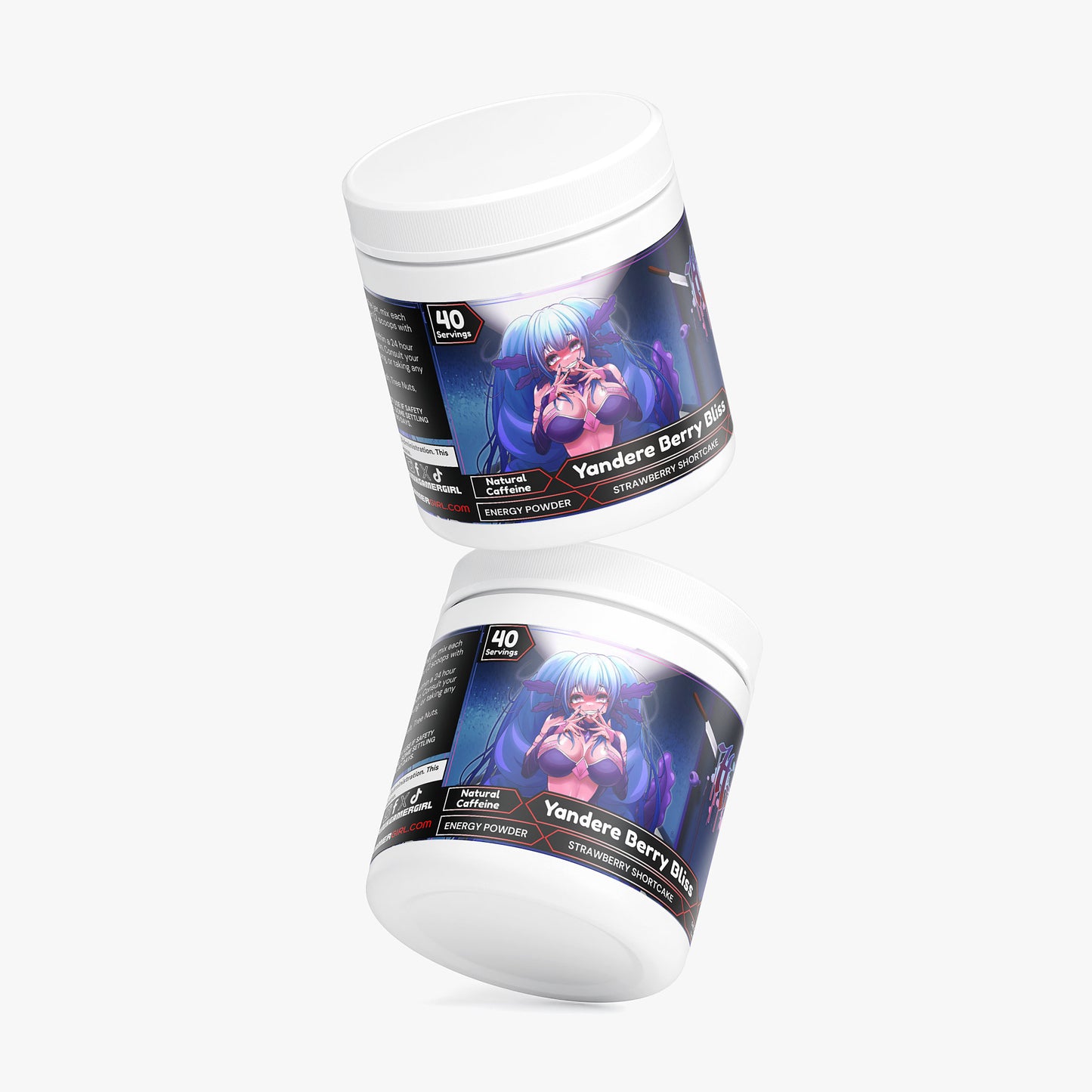 Hazy VT - Yandere Berry Bliss Energy Powder (Strawberry Shortcake)
