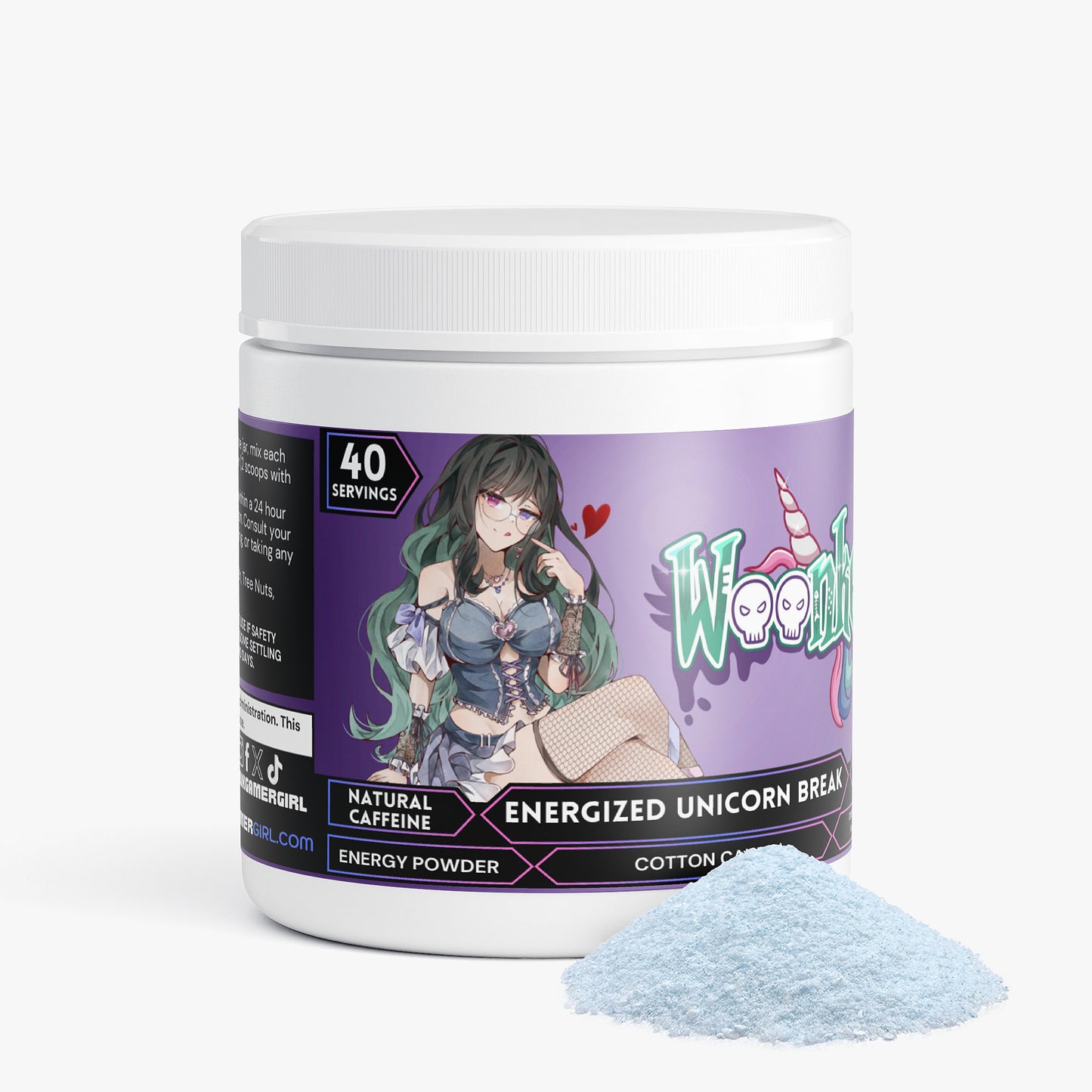 Woonkey - Energized Unicorn Break Energy Powder (Cotton Candy)