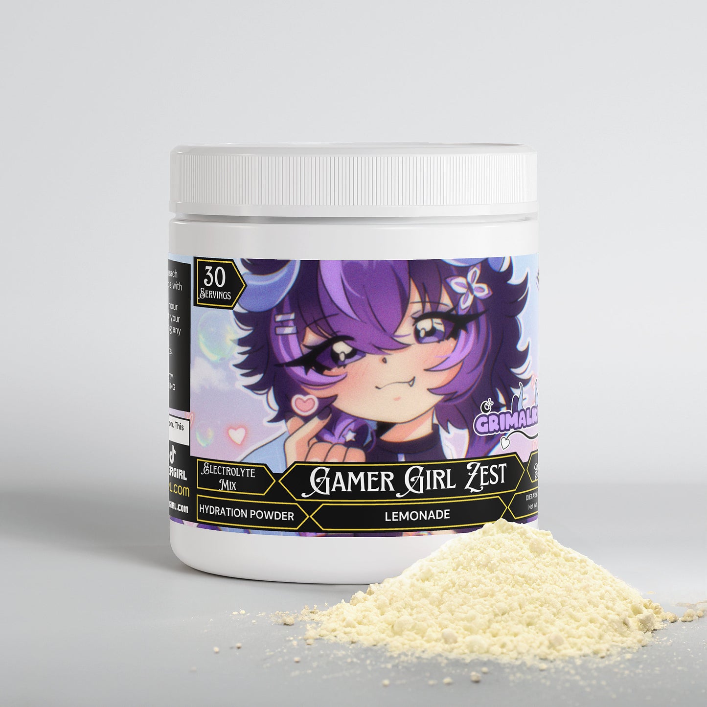 Grimalkinnie - Gamer Girl Zest Hydration Powder (Lemonade)