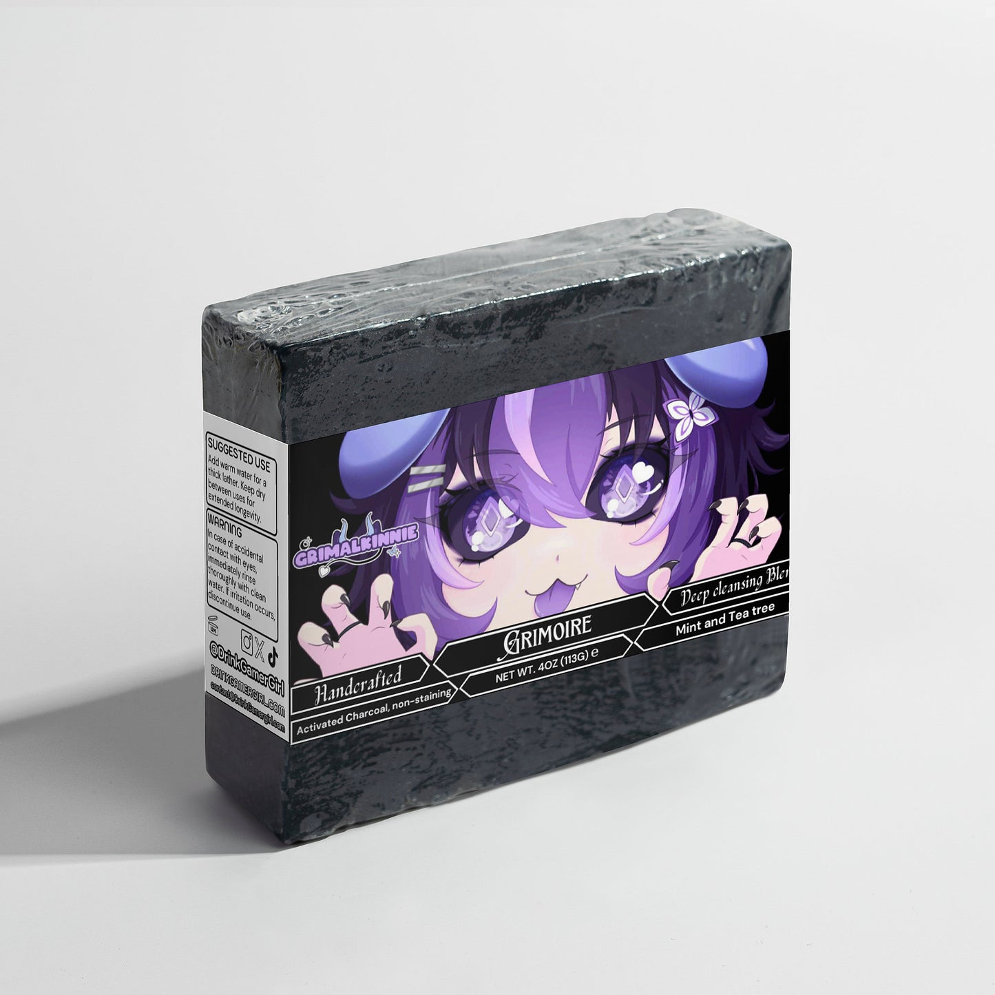Grimalkinnie - Grimoire Charcoal Soap