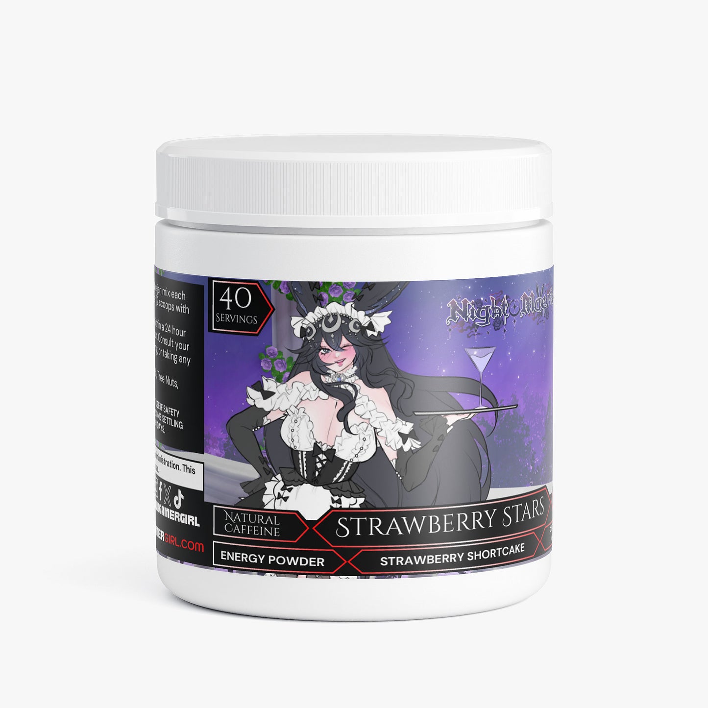 Night Maerie - Strawberry Stars Energy Powder (Strawberry Shortcake)