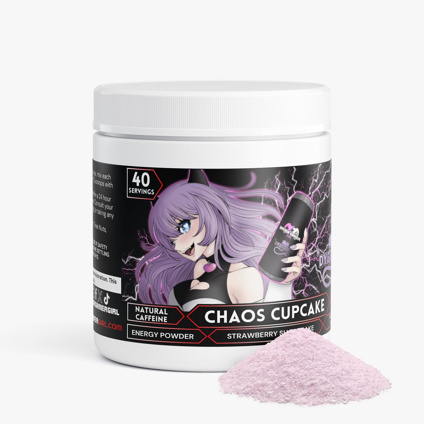 Dystastic - Chaos Cupcake Energy Powder (Strawberry Shortcake)