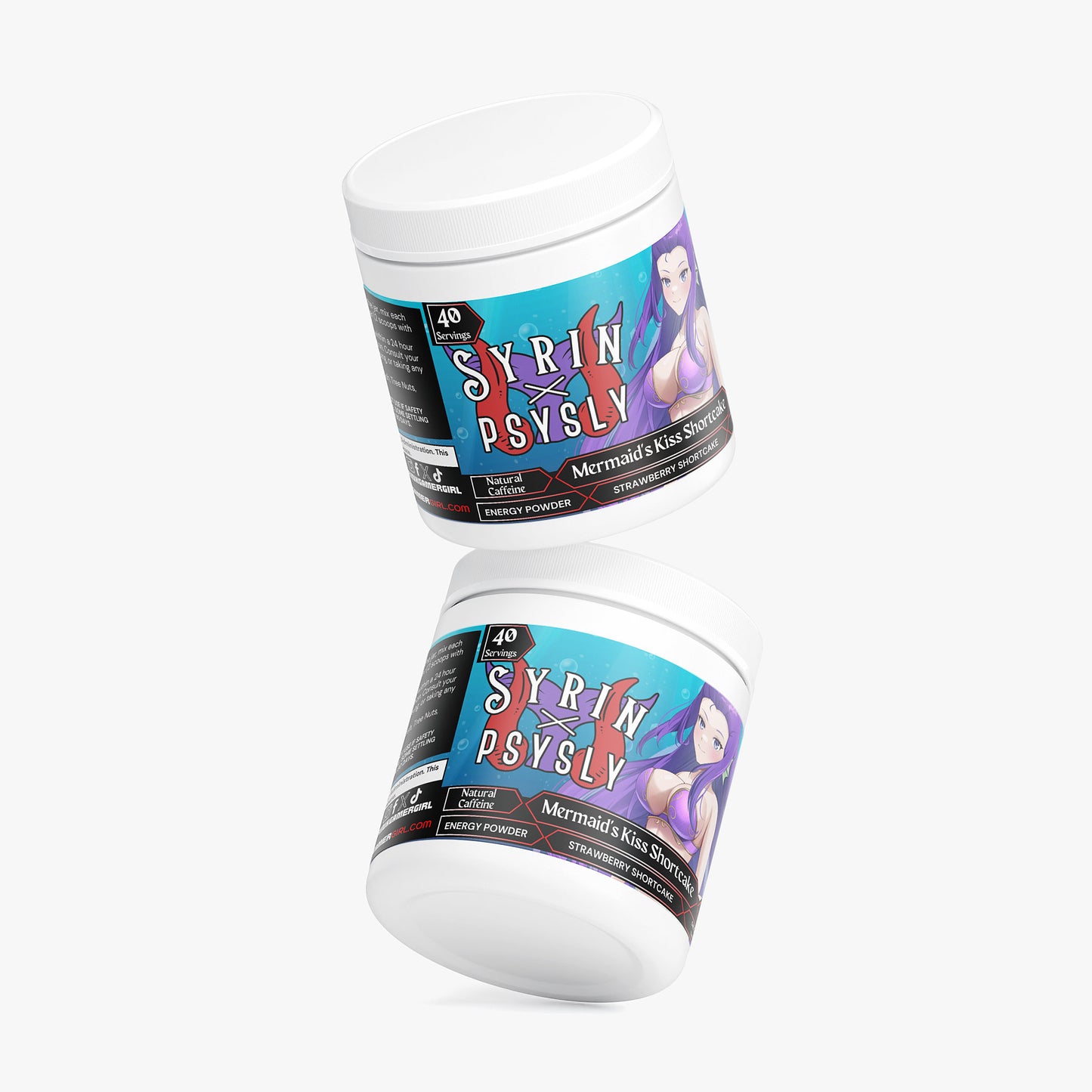 Syrin & PsySly - Mermaid's Kiss Shortcake Energy Powder (Strawberry Shortcake)