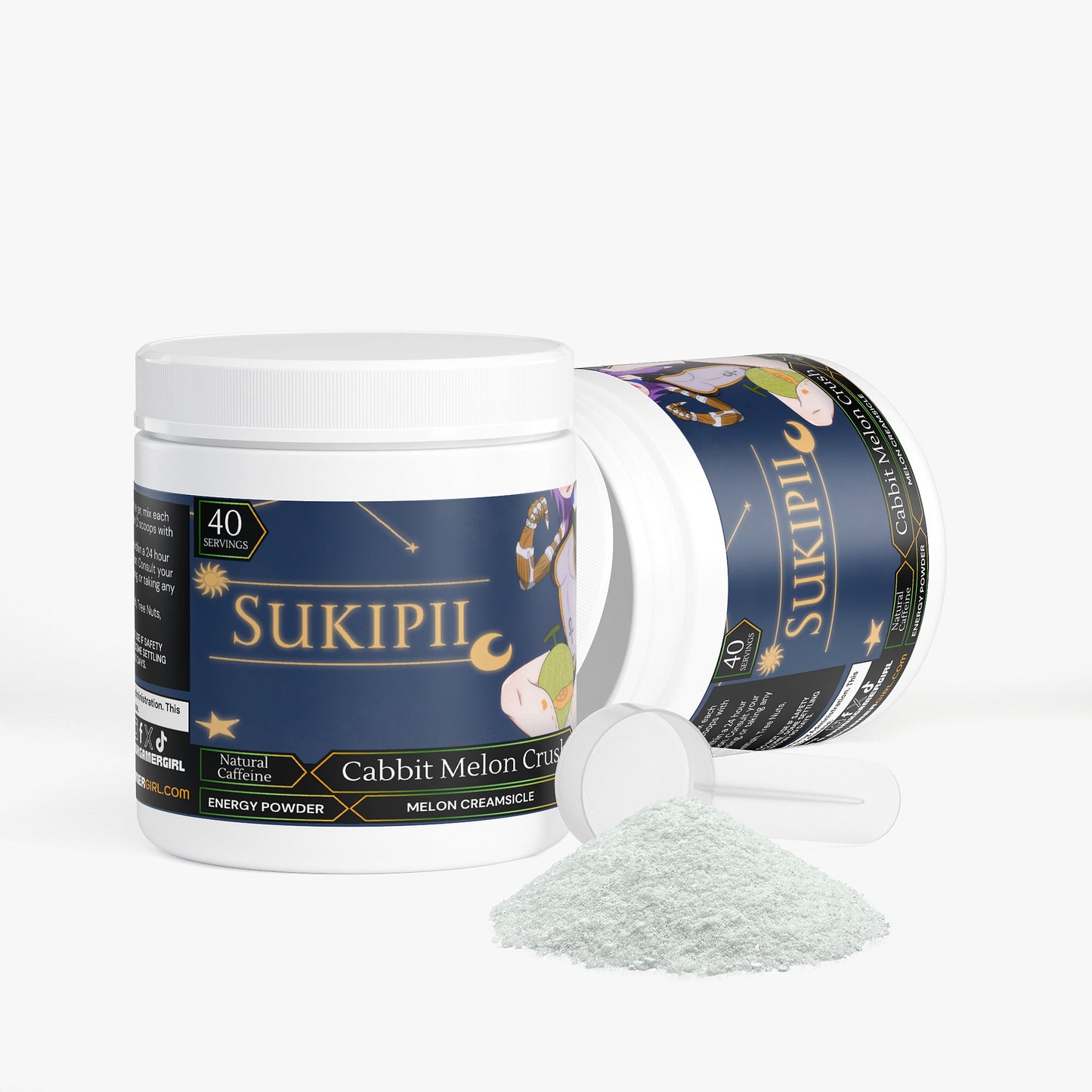 Sukipii - Cabbit Melon Crush Energy Powder (Melon Creamsicle)