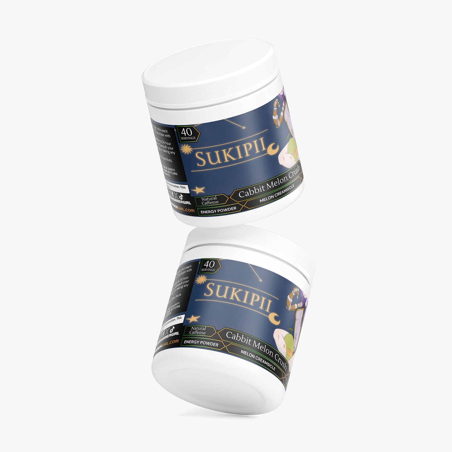 Sukipii - Cabbit Melon Crush Energy Powder (Melon Creamsicle)