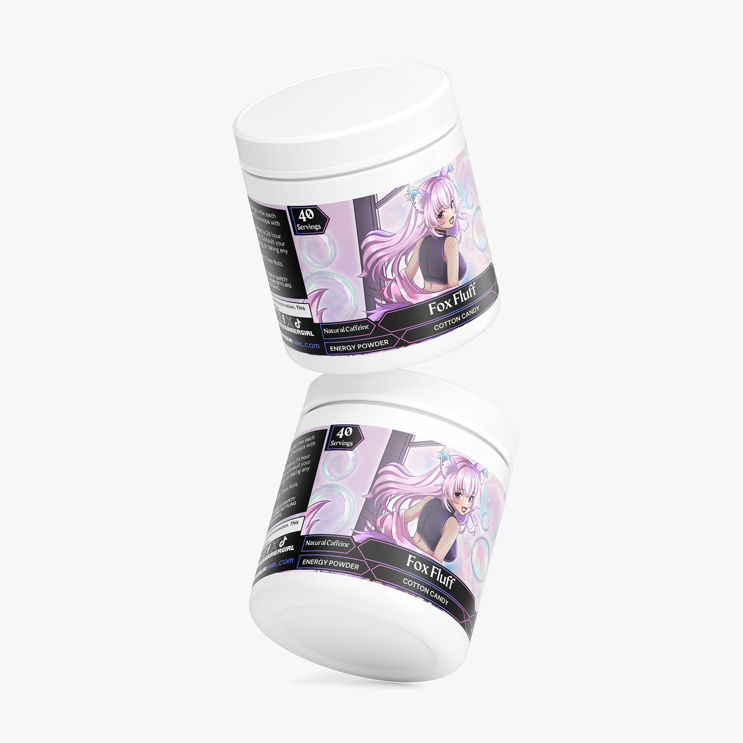 Vixxie Nocturne - Fox Fluff Energy Powder (Cotton Candy)