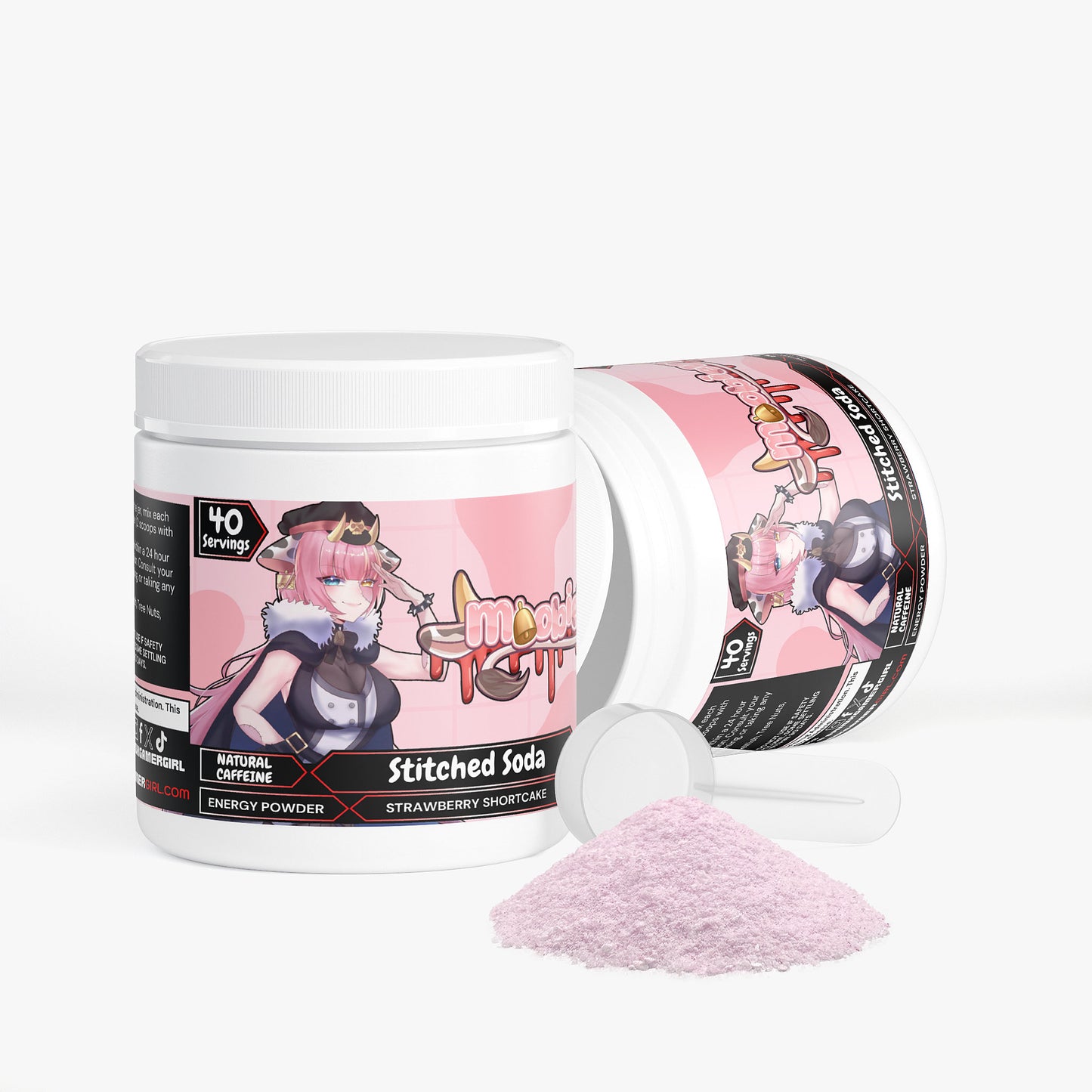 MoobieVT - Stitched Soda Energy Powder (Strawberry Shortcake)