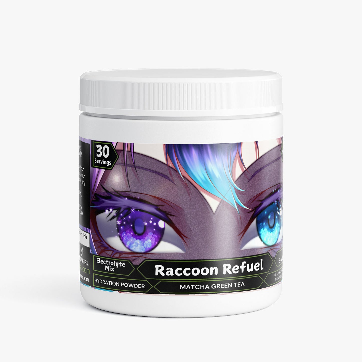 TrashedHeart - Raccoon Refuel Hydration Powder (Matcha Green Tea)