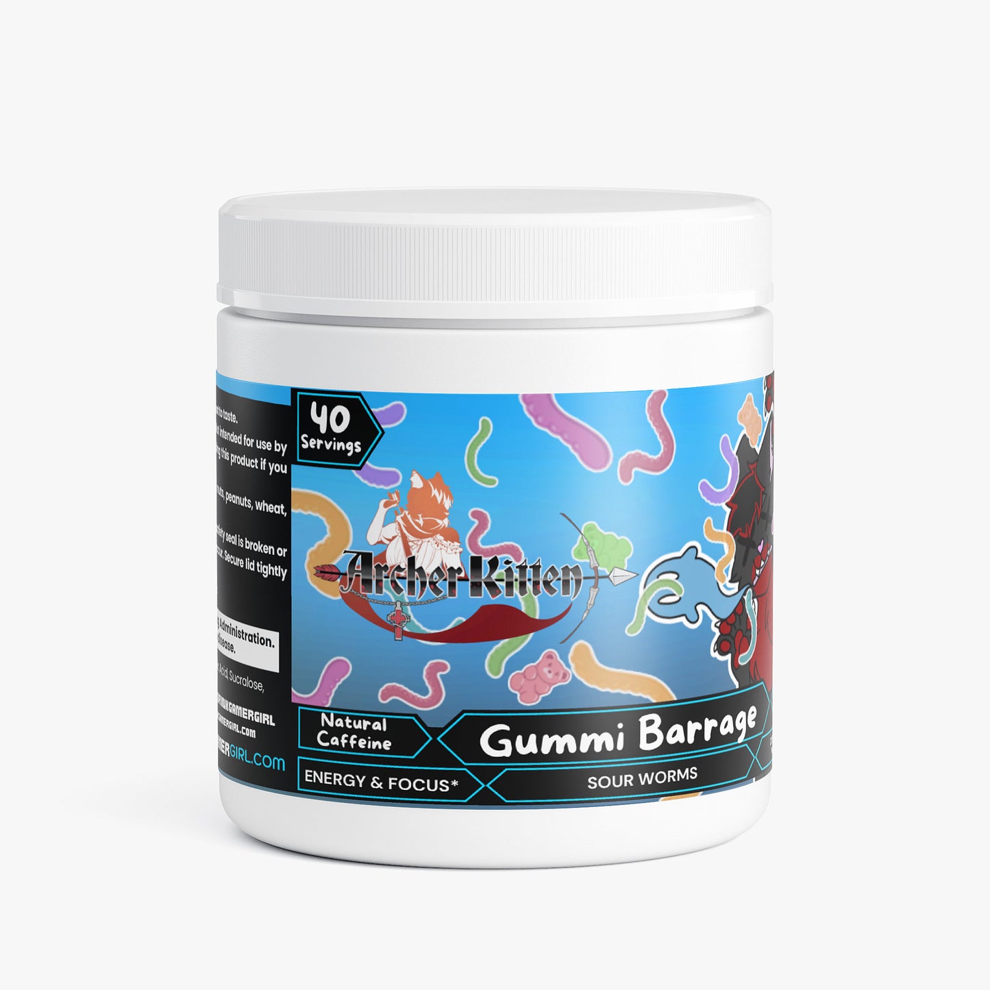 Archer Kitten - Gummi Barrage Focus Powder (Sour Worms)